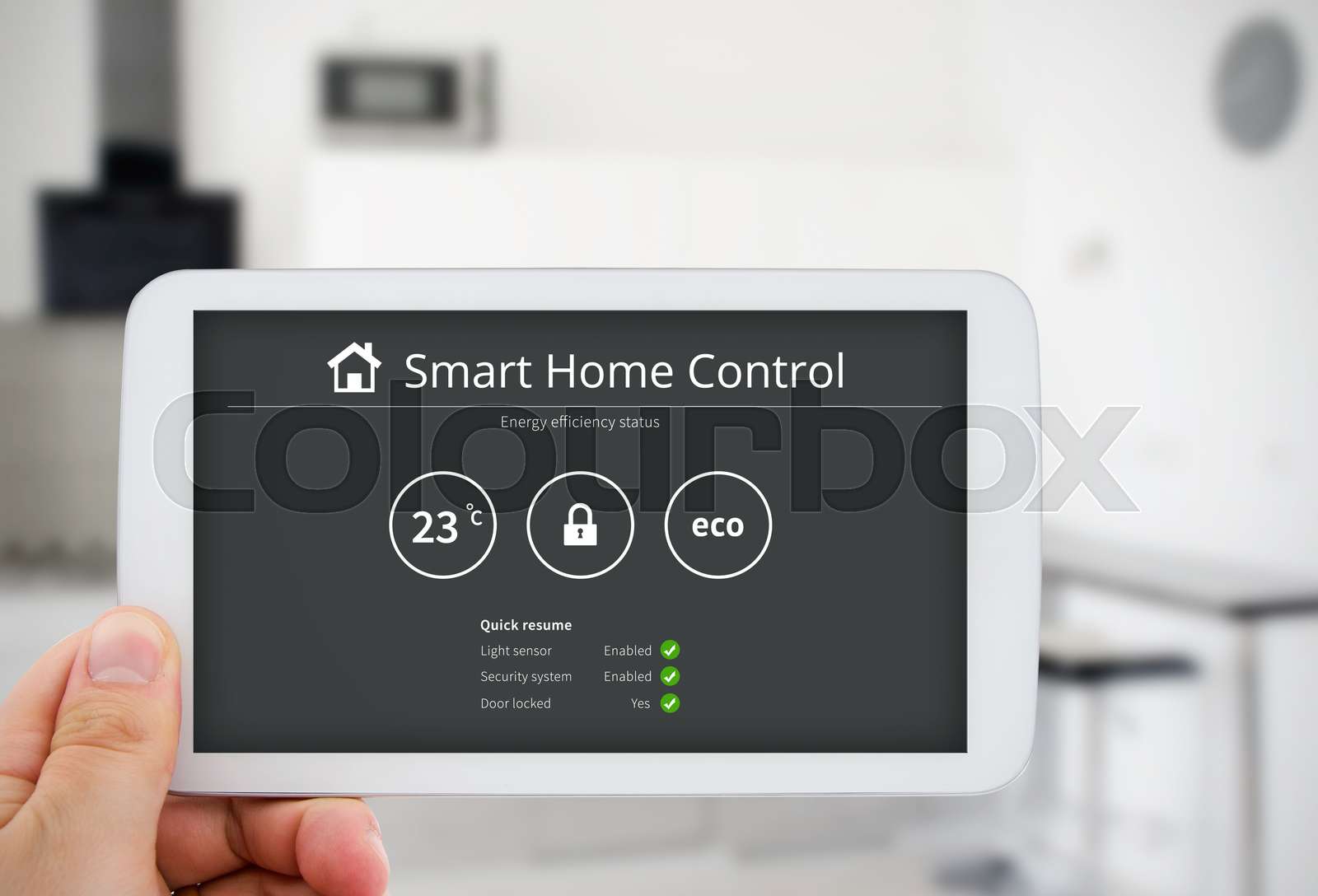 Smart home control technology. Remote automation system on mobile