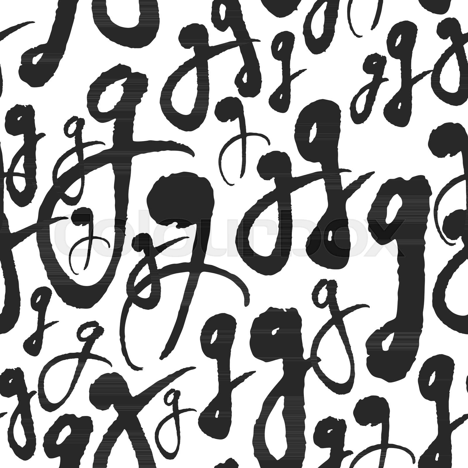 Vector Seamless Pattern with Calligraphy Letters G | Stock vector ...