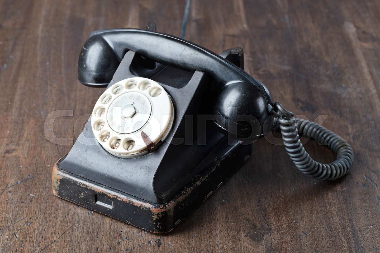 Old black phone. | Stock image | Colourbox