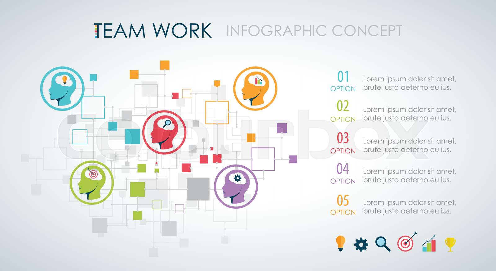 Info Graphic Teamwork Business Concept Stock Vector Colourbox Info Graphic Teamwork Business Concept Stock Vector Colourbox