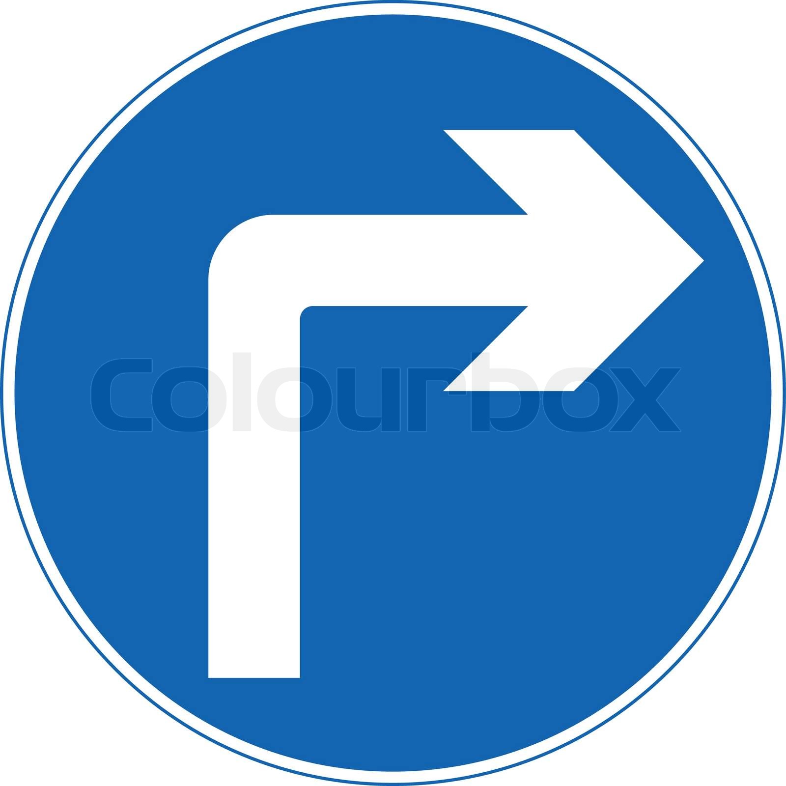 Turn right ahead | Stock vector | Colourbox