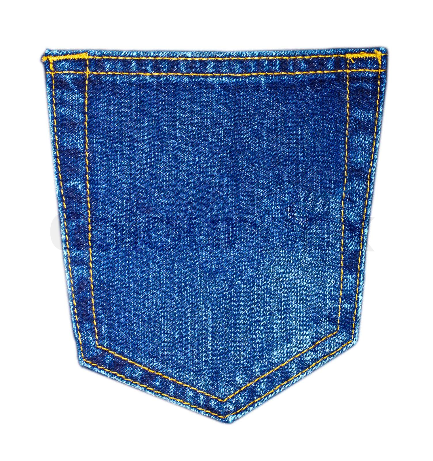 Gesäßtasche Blue Jeans isoliert auf weiss | Stock Bild | Colourbox