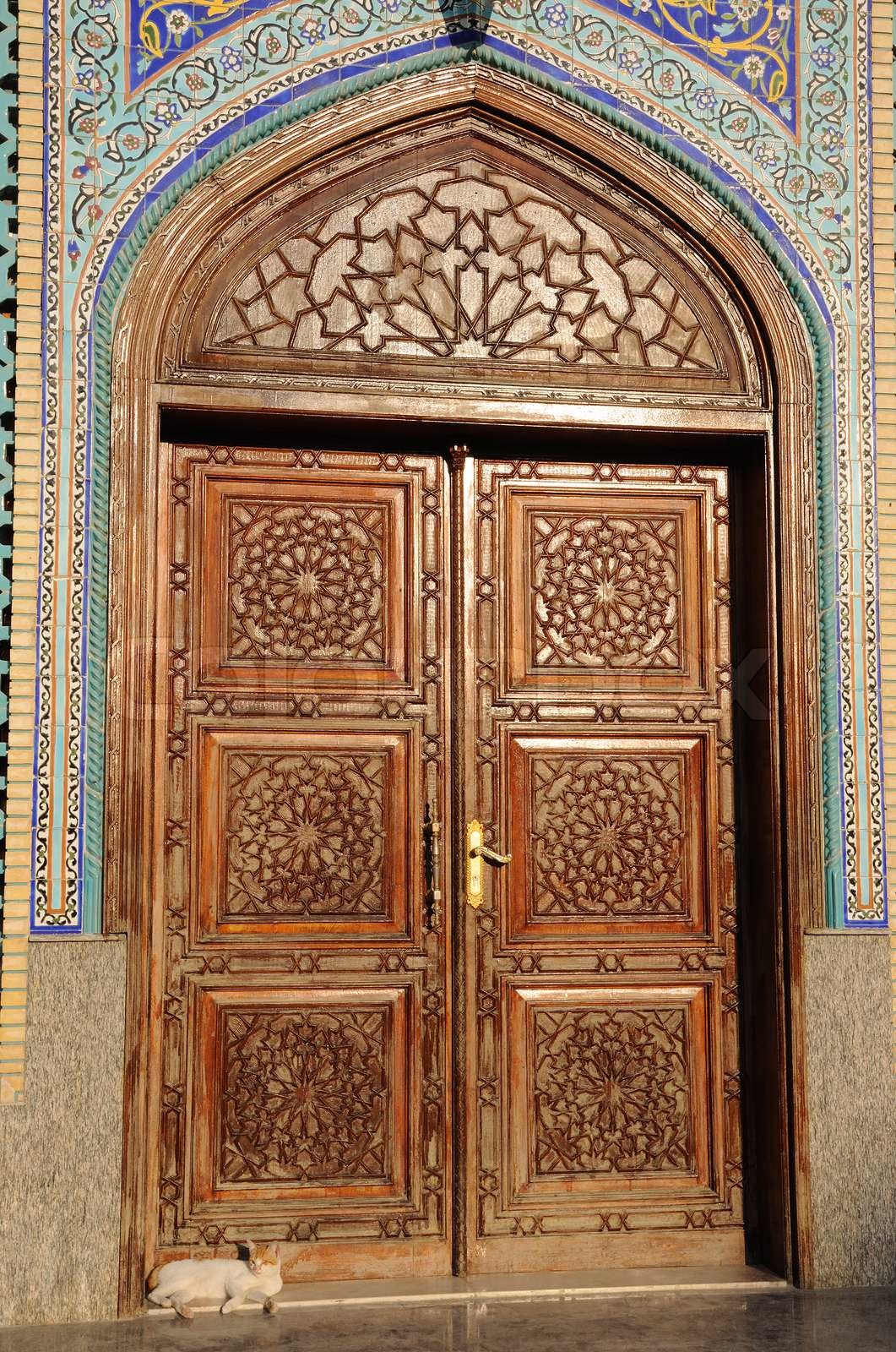 Door of a mosque in Dubai, United Arab Emirates Stock image Colourbox