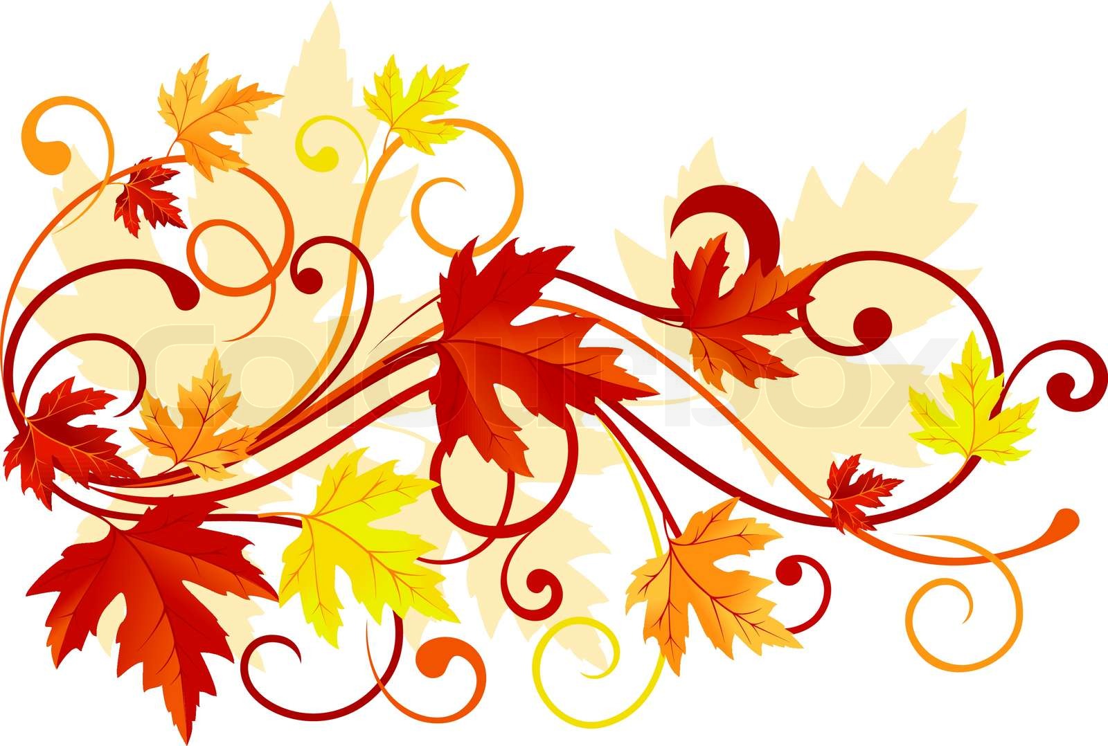 Herbst bunte Blätter Hintergrund für Thanksgiving Design StockVektor
