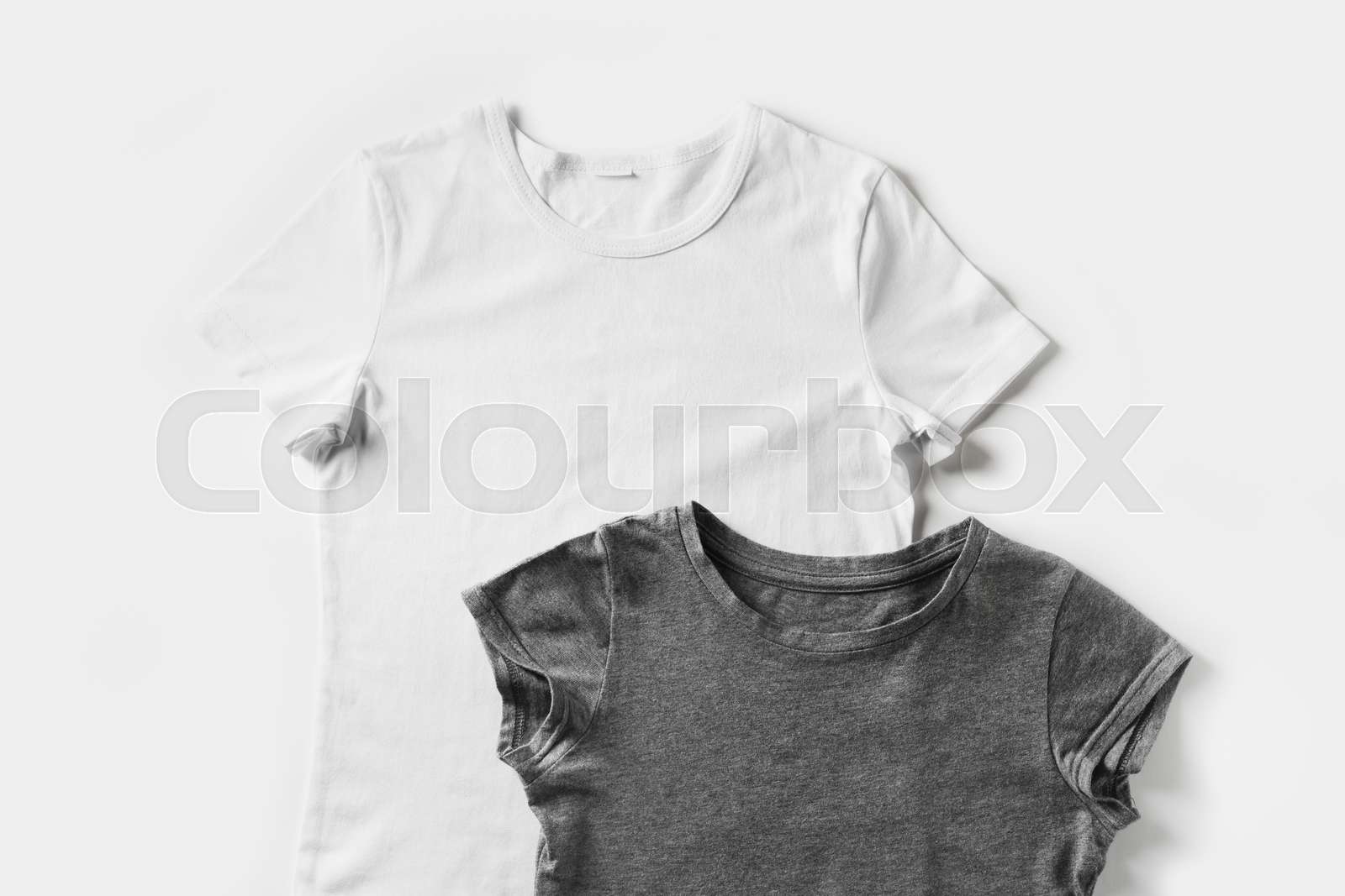 Gray and white t-shirts | Stock image | Colourbox