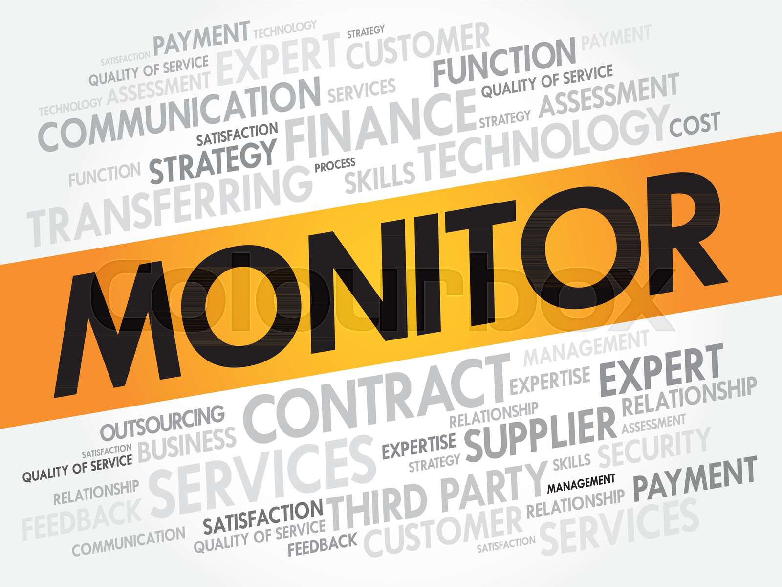 Monitor Word Cloud Collage Stock Vector Colourbox