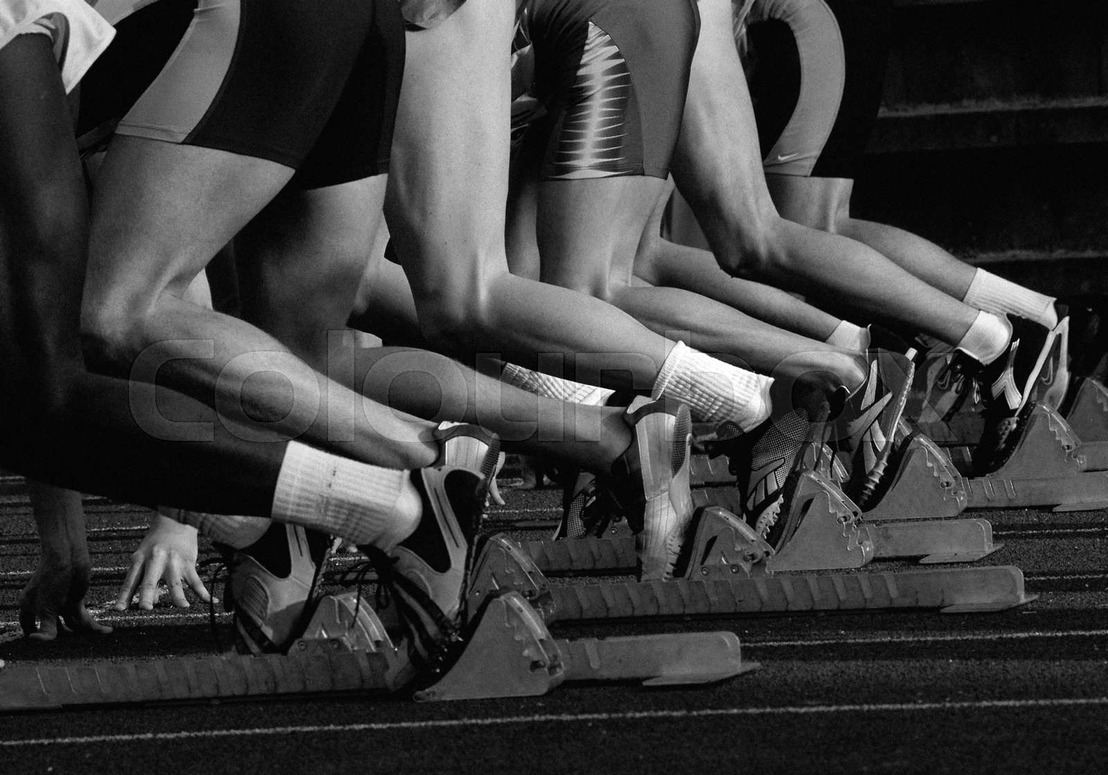 Starting blocks Stock image Colourbox