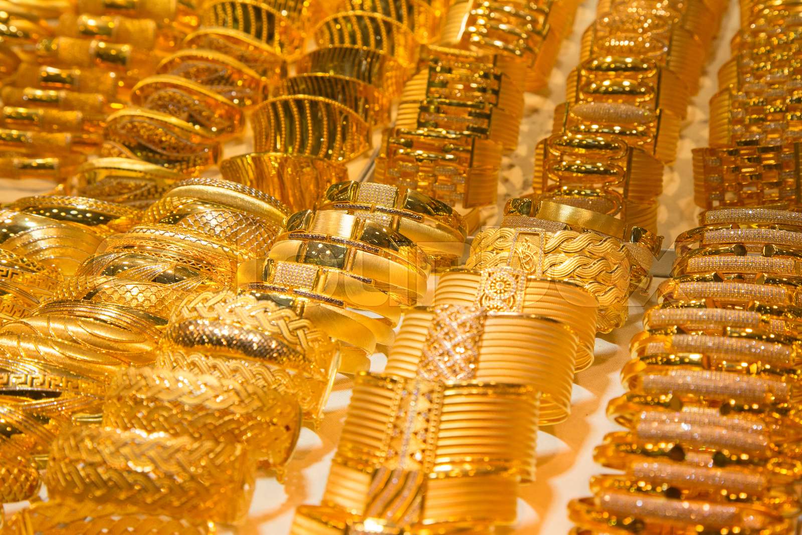 Golden Market In Dubai Stock Image Colourbox