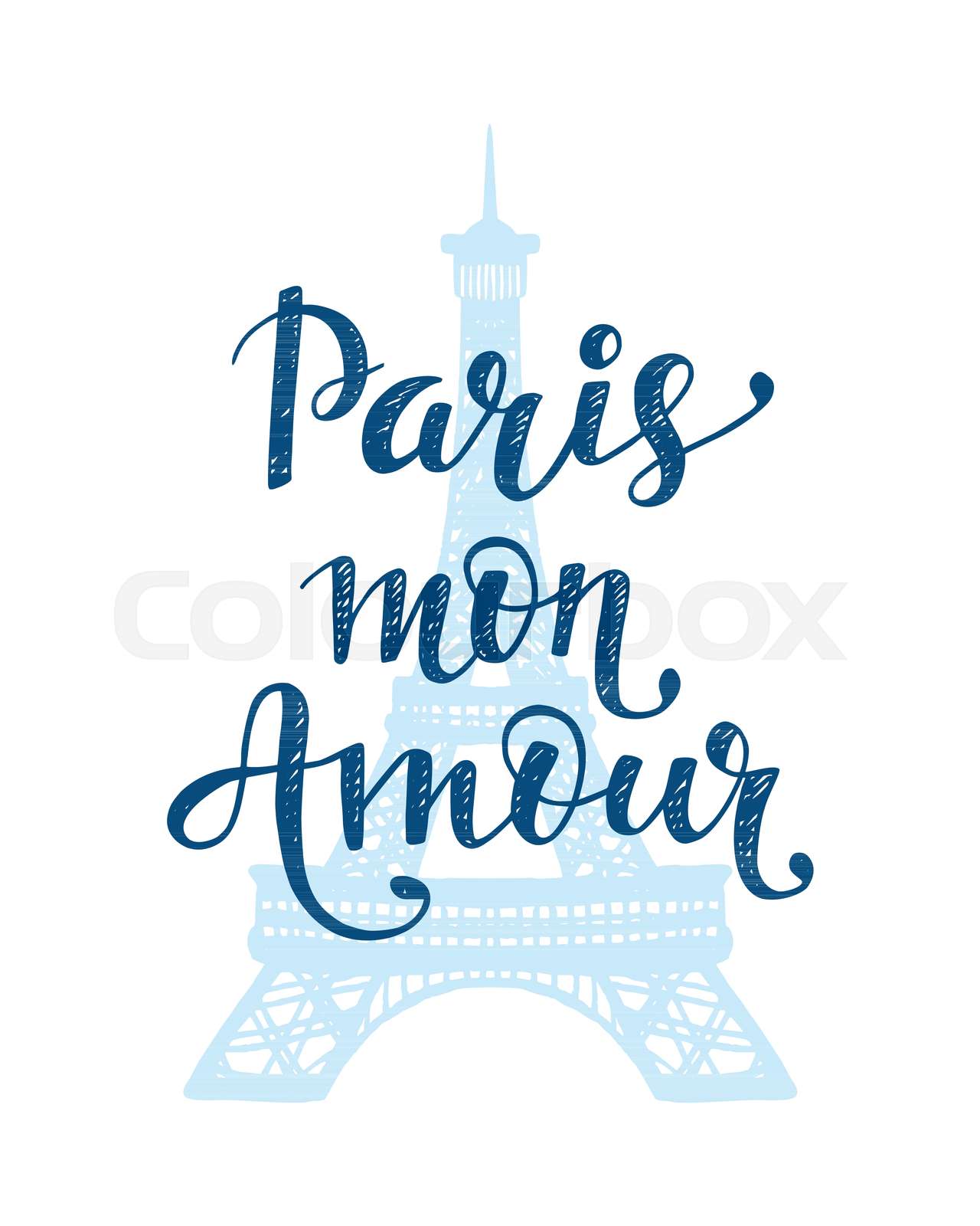 Paris Mon Amour | Stock vector | Colourbox