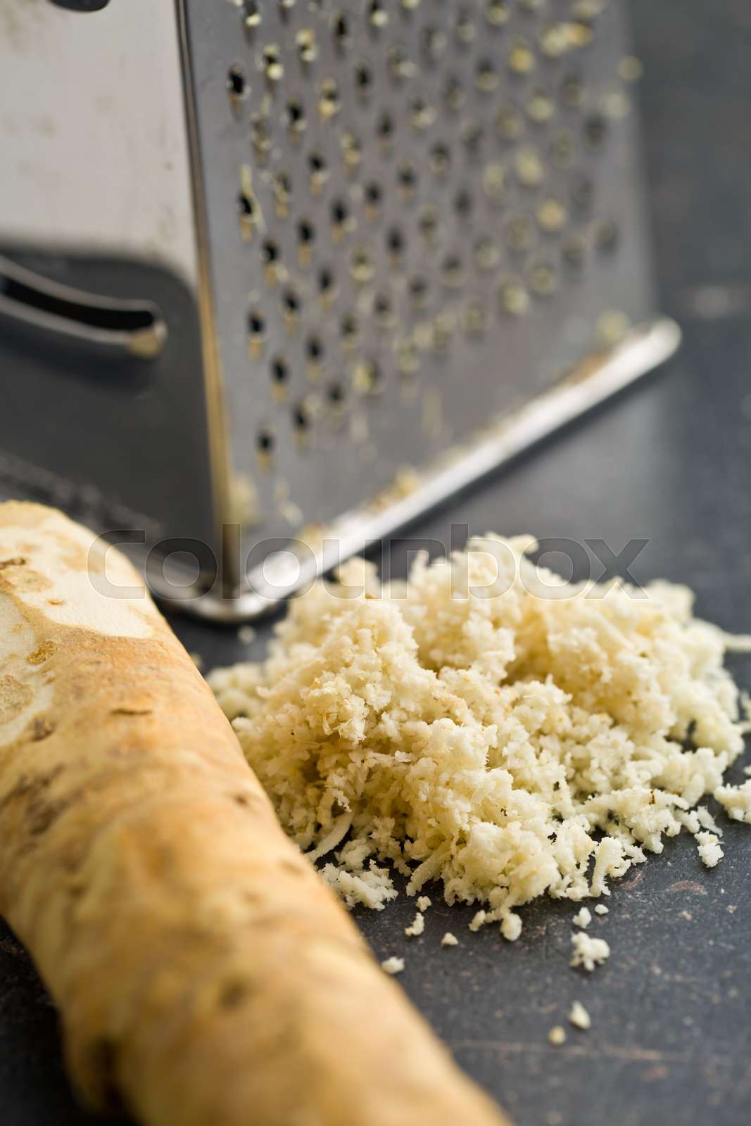 grated horseradish root Stock image Colourbox