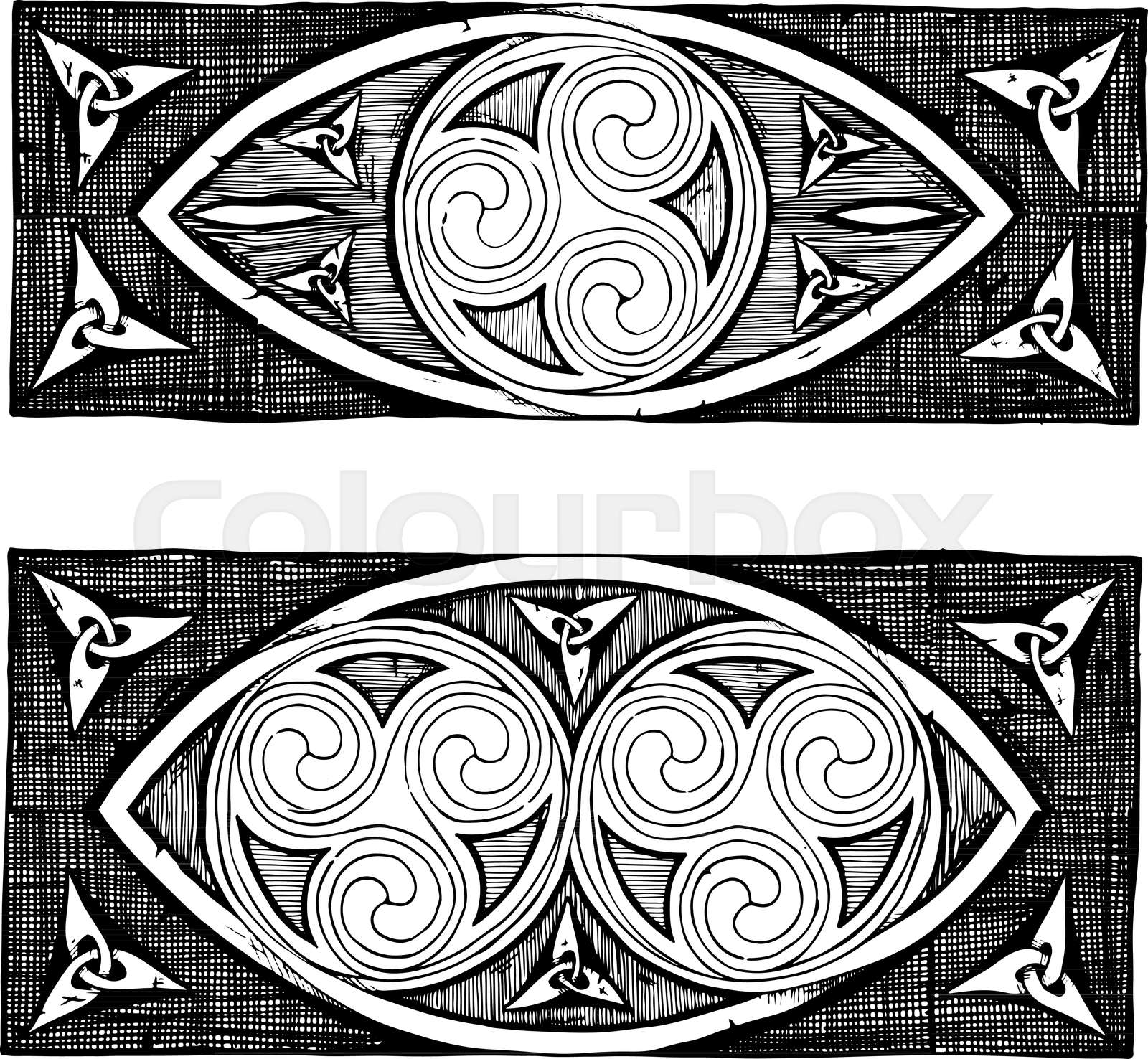 Celtic Spirals Designs Stock Vector Colourbox