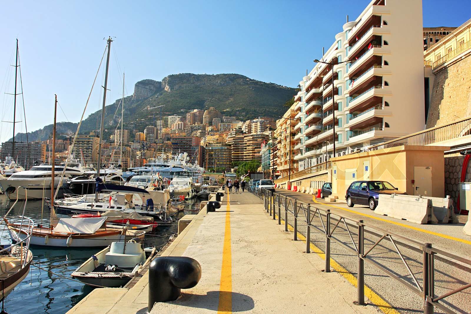 View On Promenade Marina And Residential Buildings In Monte Carlo