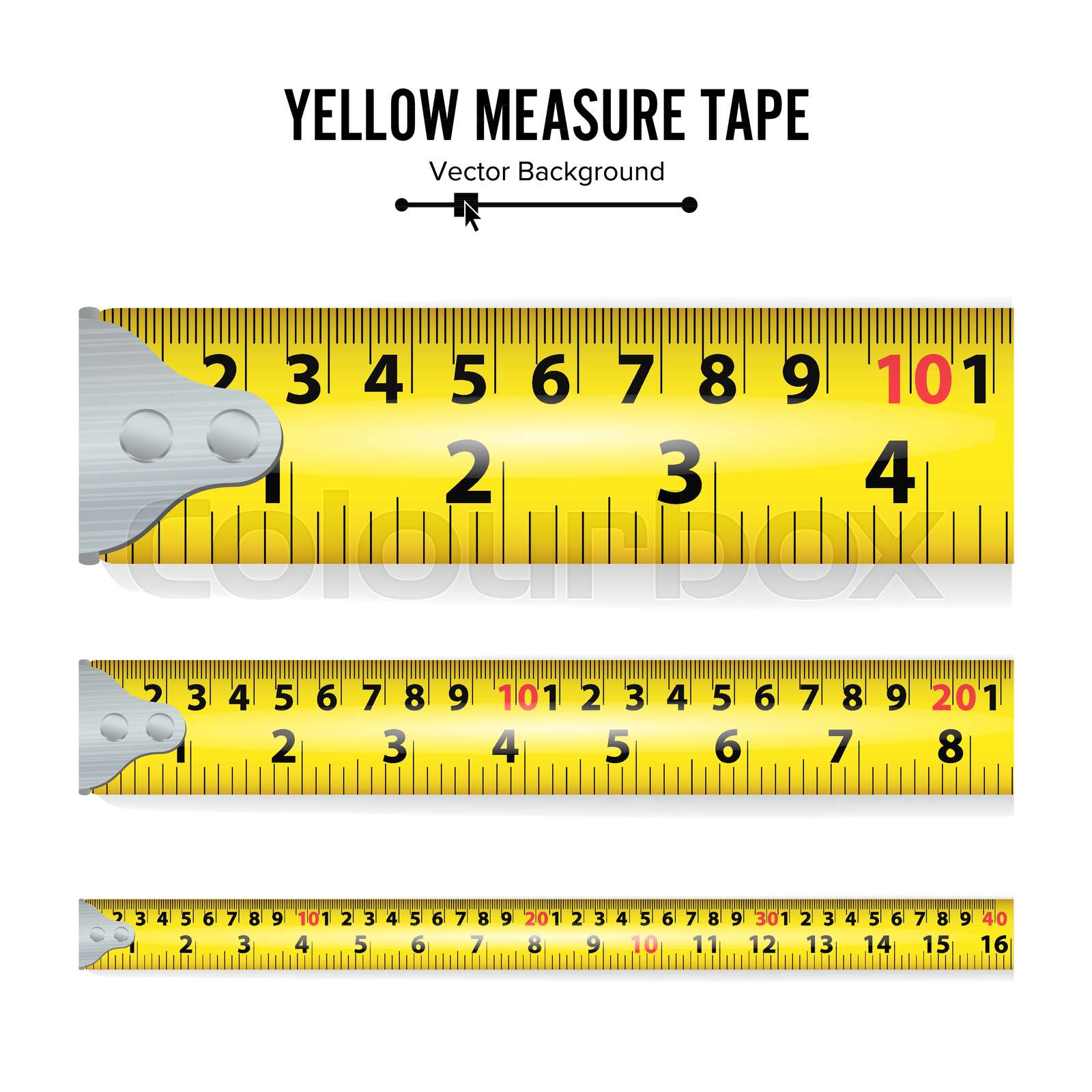 Yellow Measure Tape Vector. Measure Tool Equipment In Centimeters