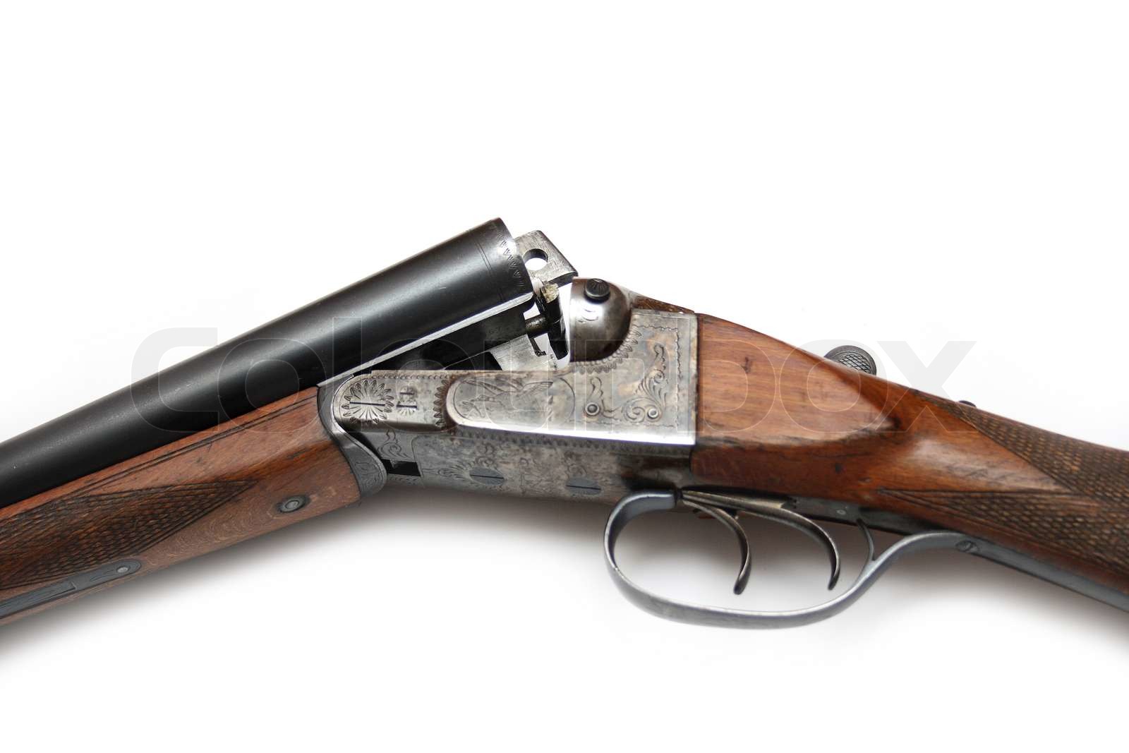 Russische Shotgun isoliert auf weißem Hintergrund | Stock Bild | Colourbox