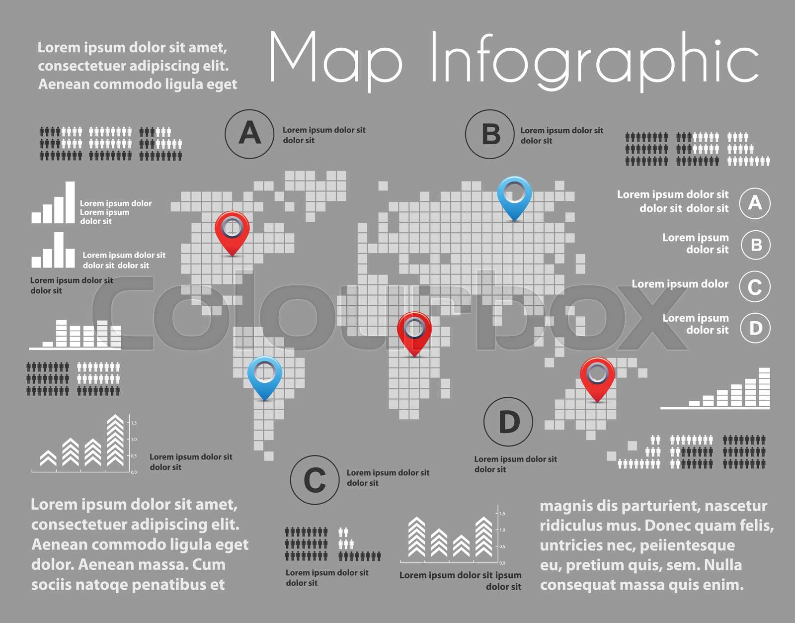 Infographics of map scheme | Stock vector | Colourbox
