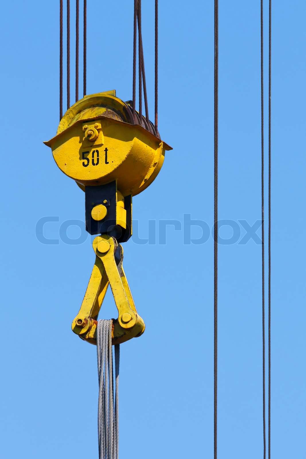 crane pulley Stock image Colourbox