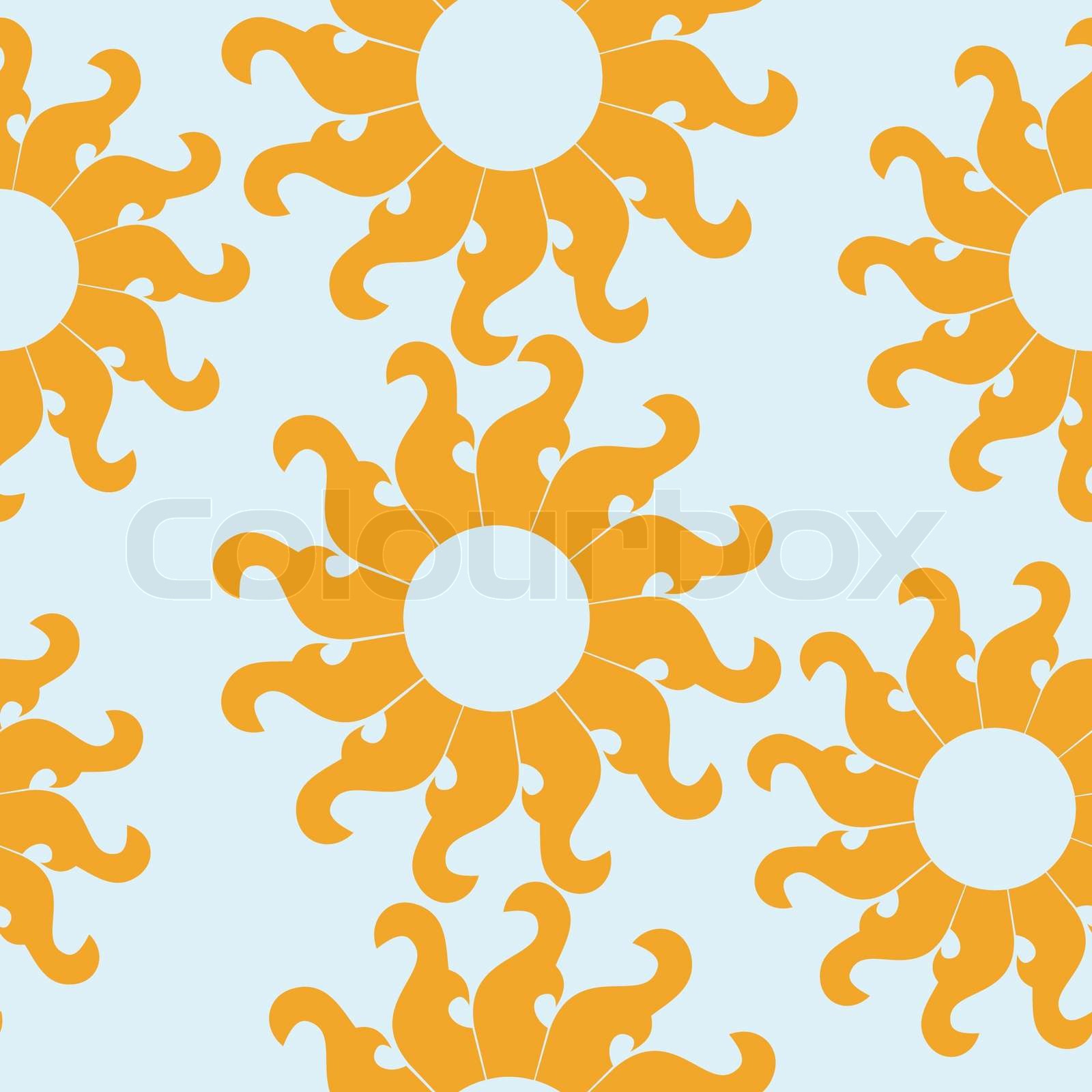 Seamless texture with the sign of the sun | Stock vector | Colourbox