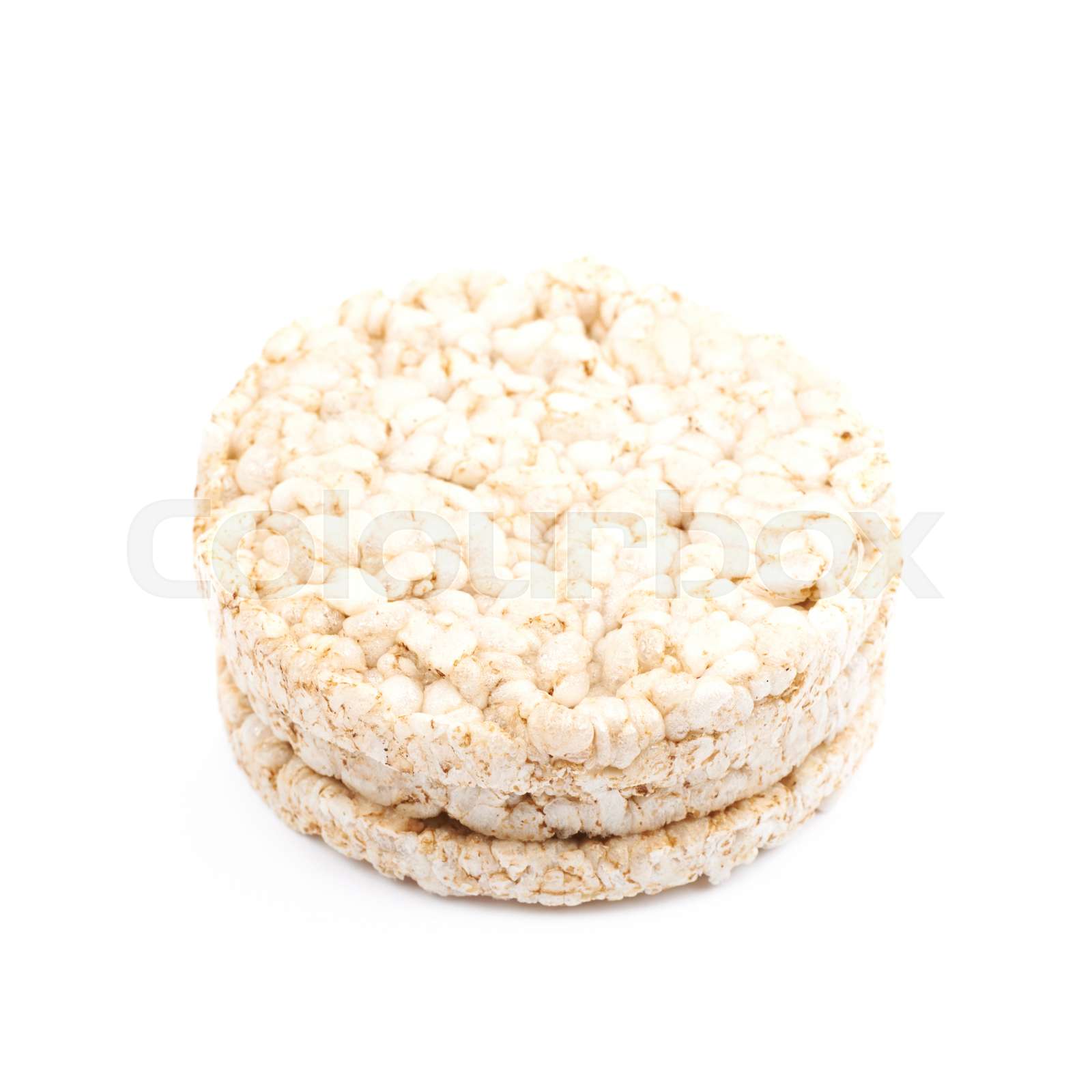 Air popped rice cakes isolated | Stock image | Colourbox