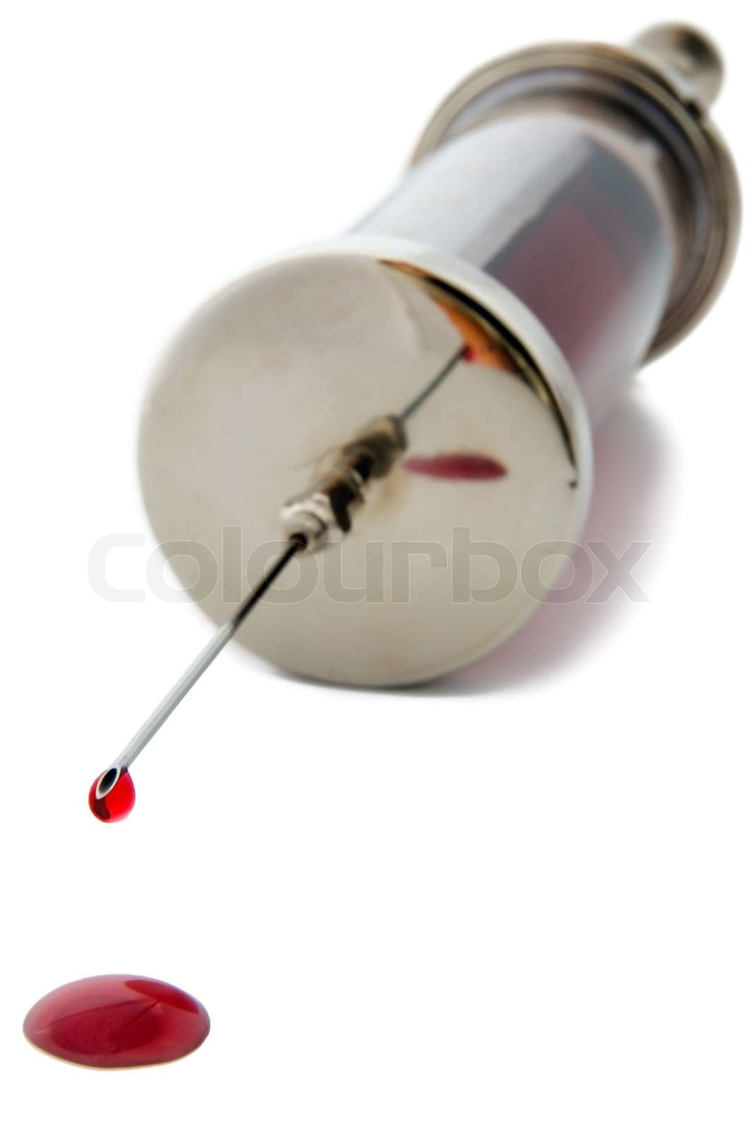 injection with blood Stock image Colourbox