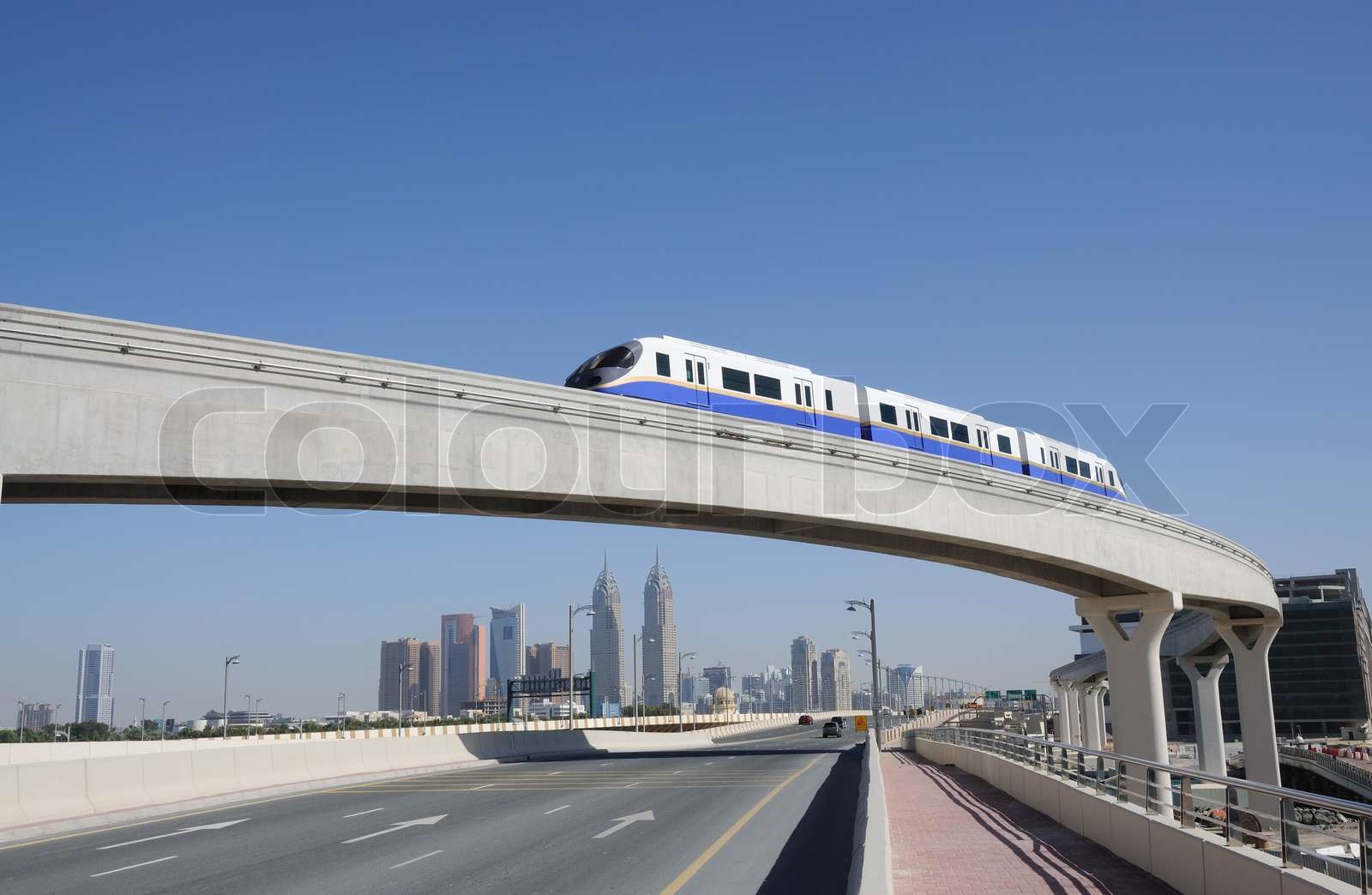Monorail at the Palm Jumeirah, Dubai United Arab Emirates | Stock image | Colourbox