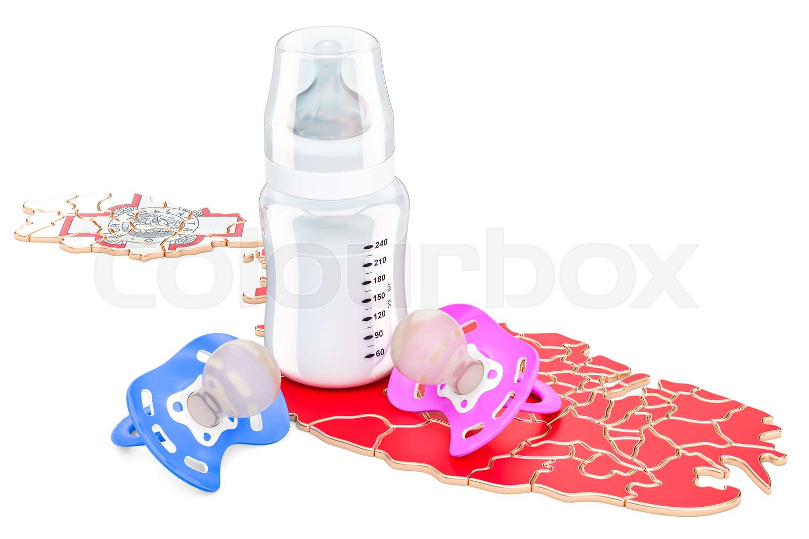 Birth rate and parenthood in Malta concept, 3D rendering Stock image