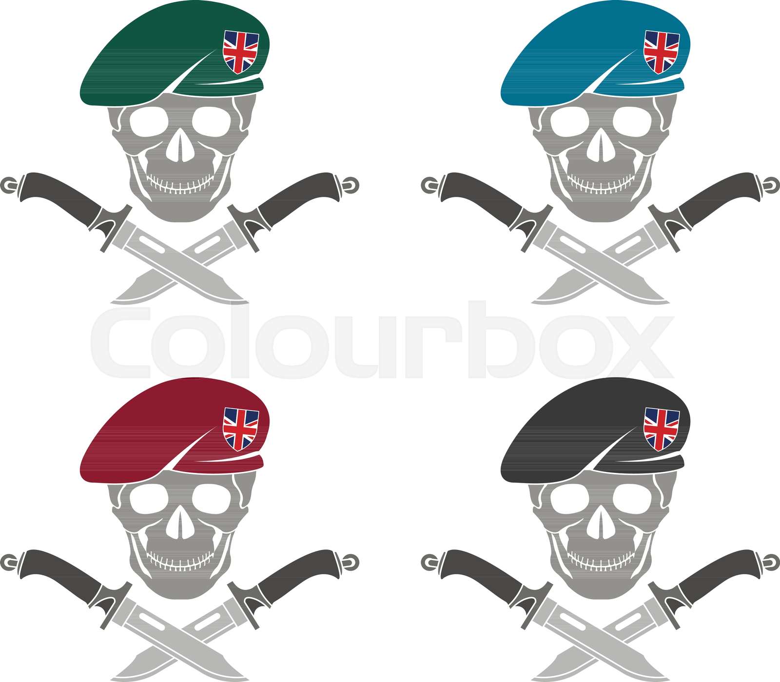set of sign of special forces of Great Britain. vector illustration ...