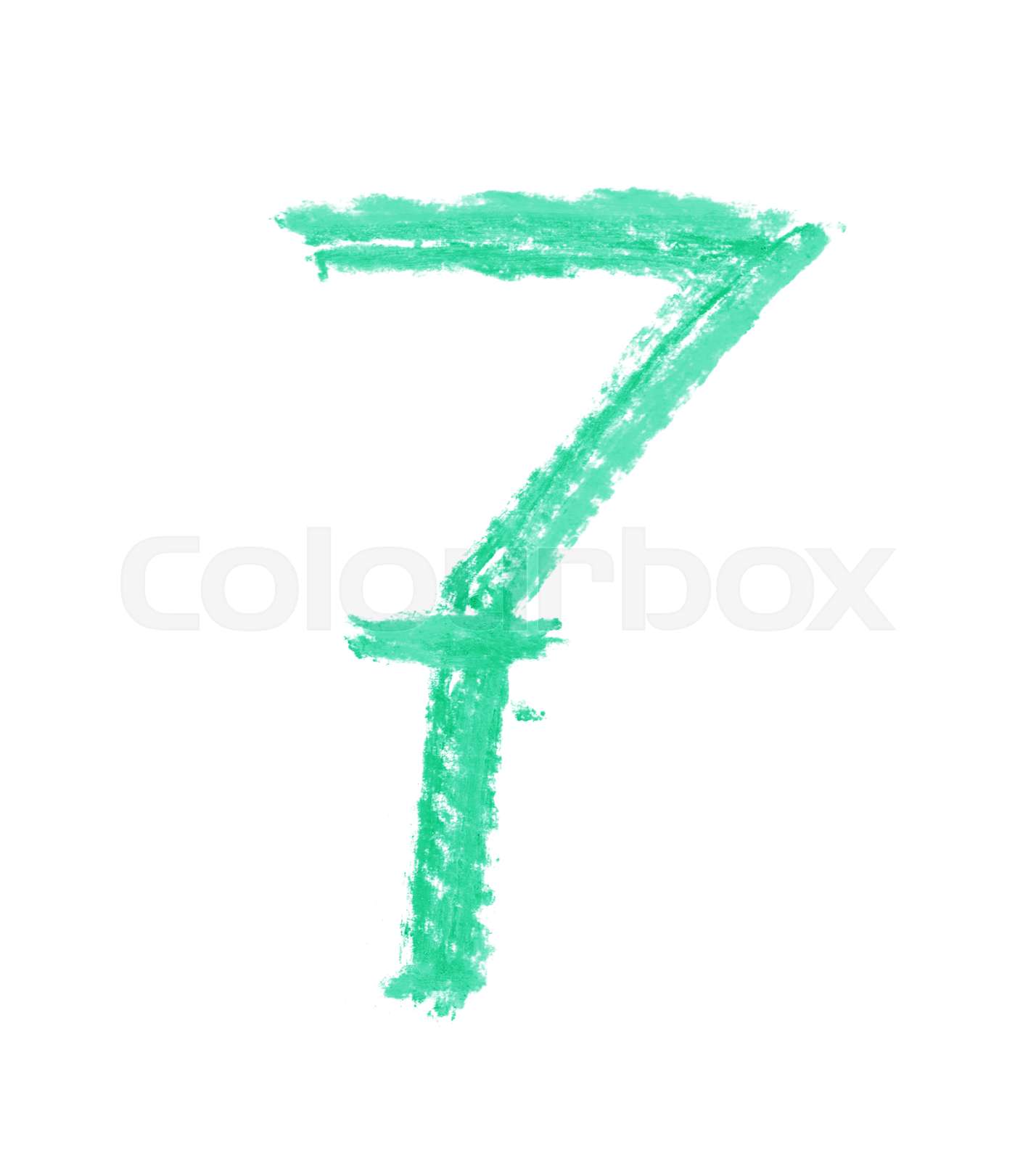 Hand drawn number symbol isolated | Stock image | Colourbox