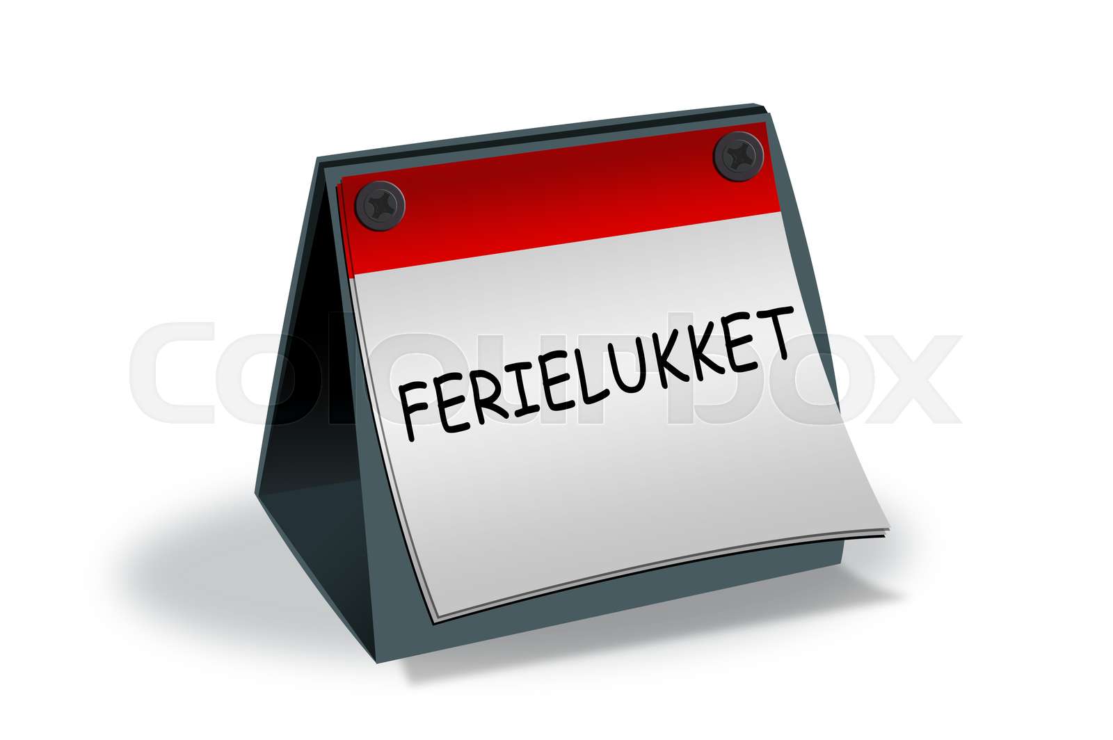 Ferielukket skrevet i kalender | Stock foto | Colourbox