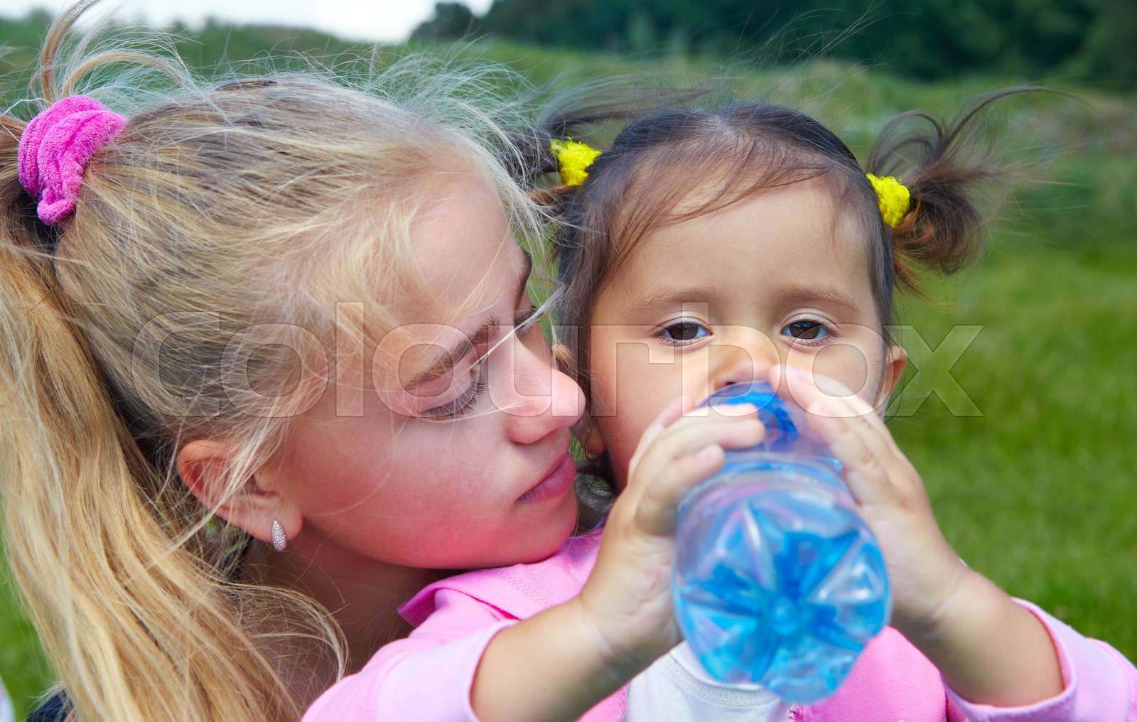 Children drink water | Stock image | Colourbox