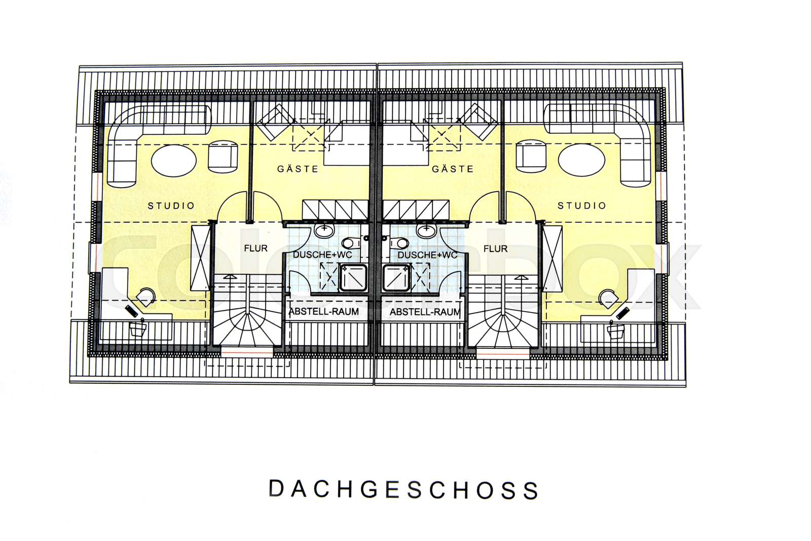Wohnungsgrundriss Stock Bild Colourbox