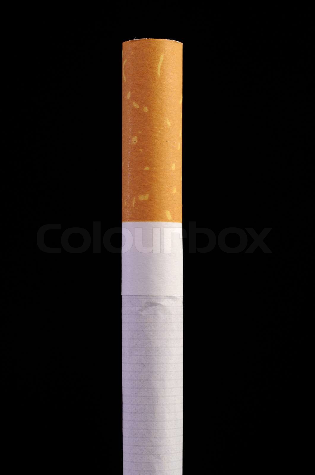 Cigarette on Black Background | Stock image | Colourbox