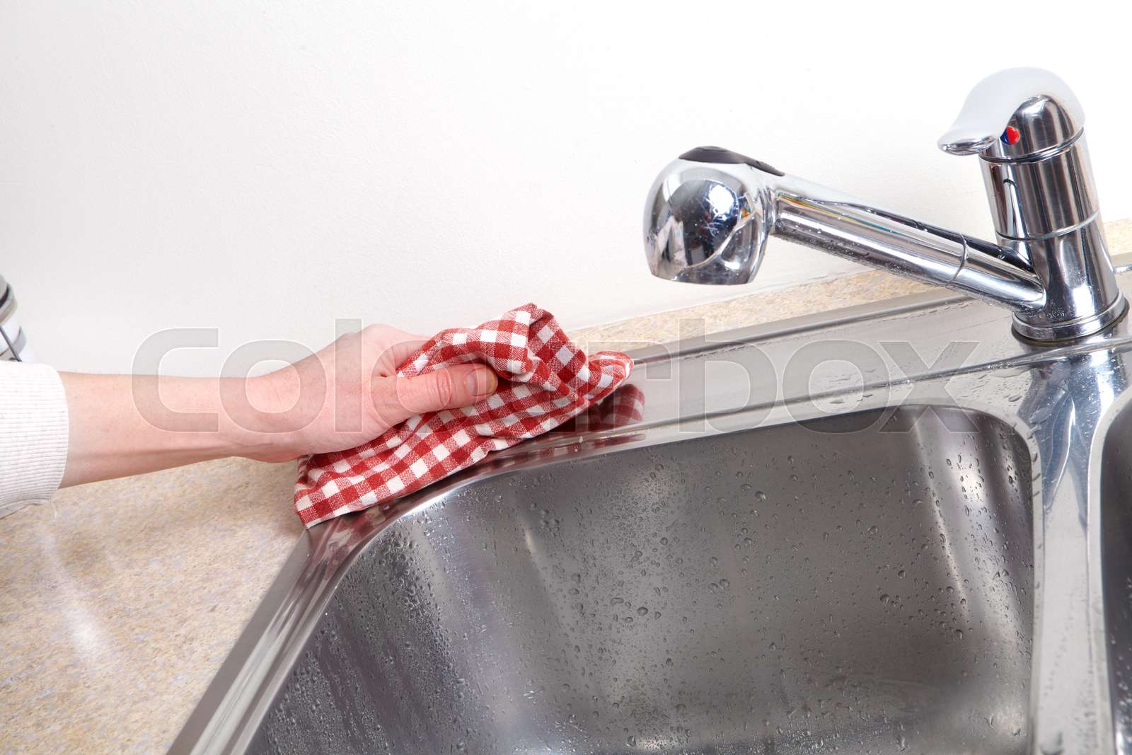 Cleaning sink Stock image Colourbox