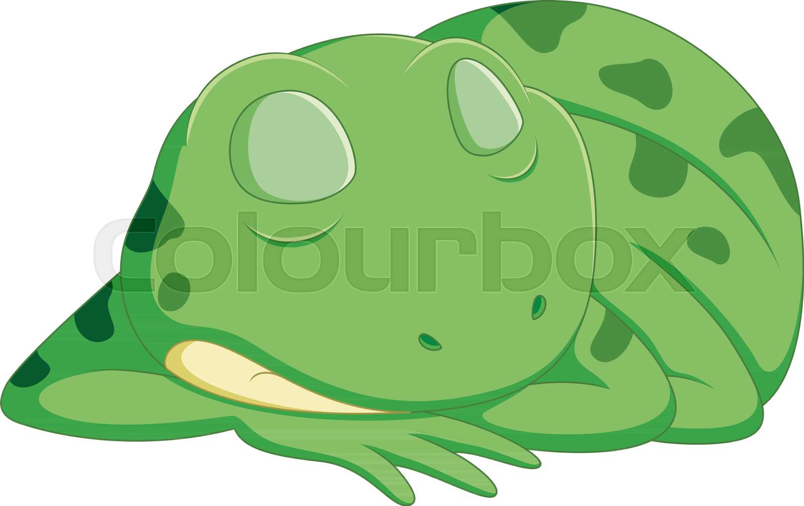 Sleeping Frog Cartoon