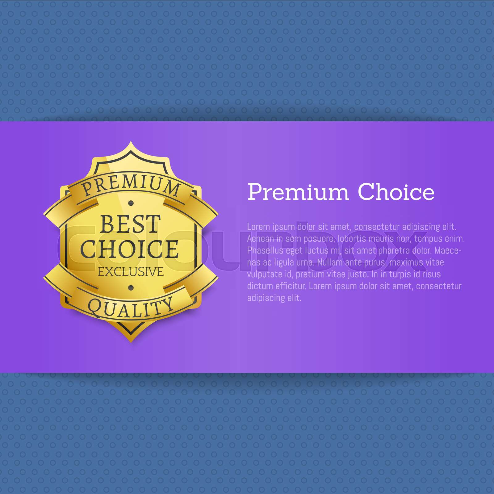Premium Choice Best Exclusive Quality Stamp Label Stock vector
