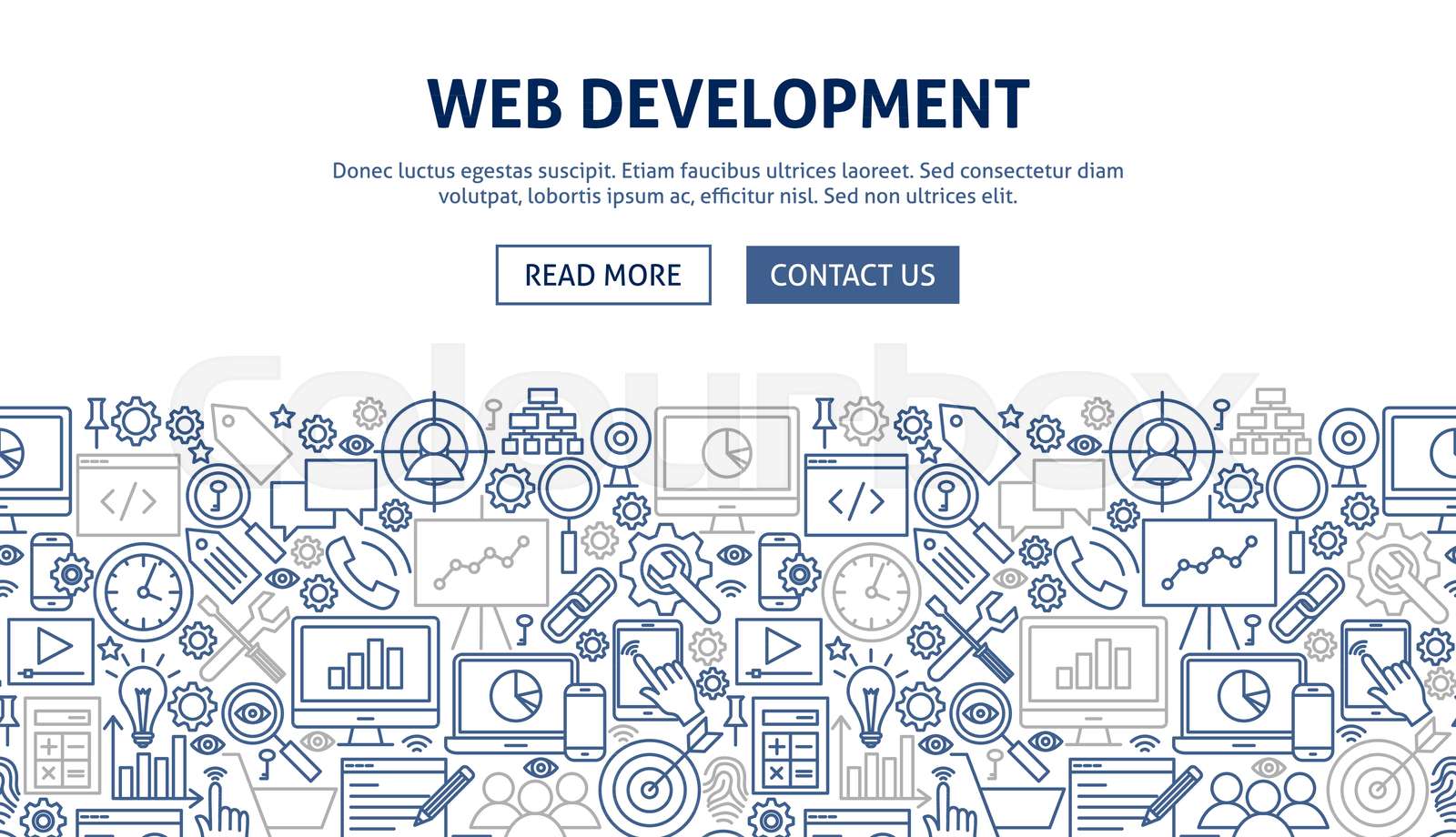Web Development Banner Design | Stock vector | Colourbox