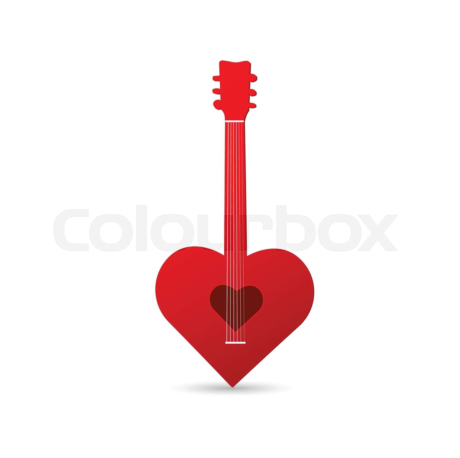Guitar Heart Design Stock vector Colourbox