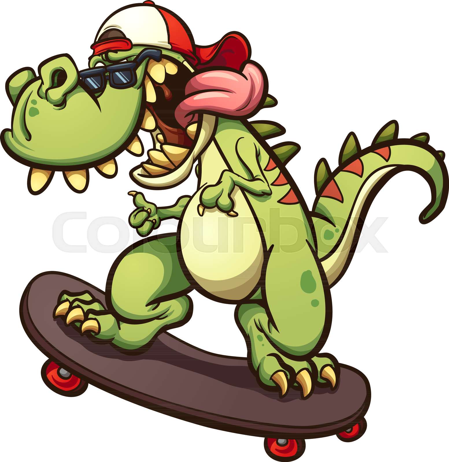 Skateboarding Tyrannosaurus Rex Stock vector Colourbox