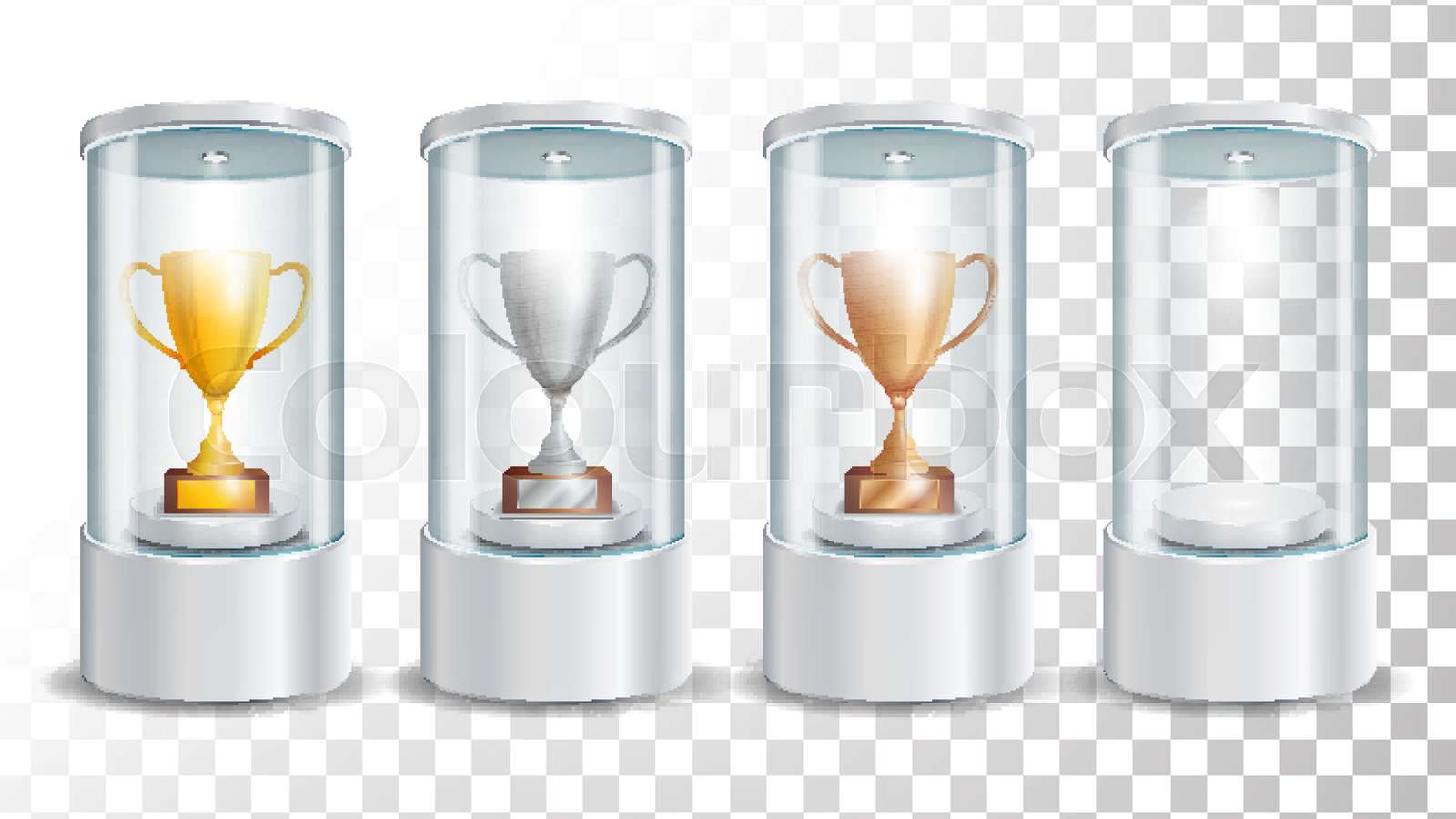 Transparent Glass Museum Showcase Podium | Stock vector | Colourbox