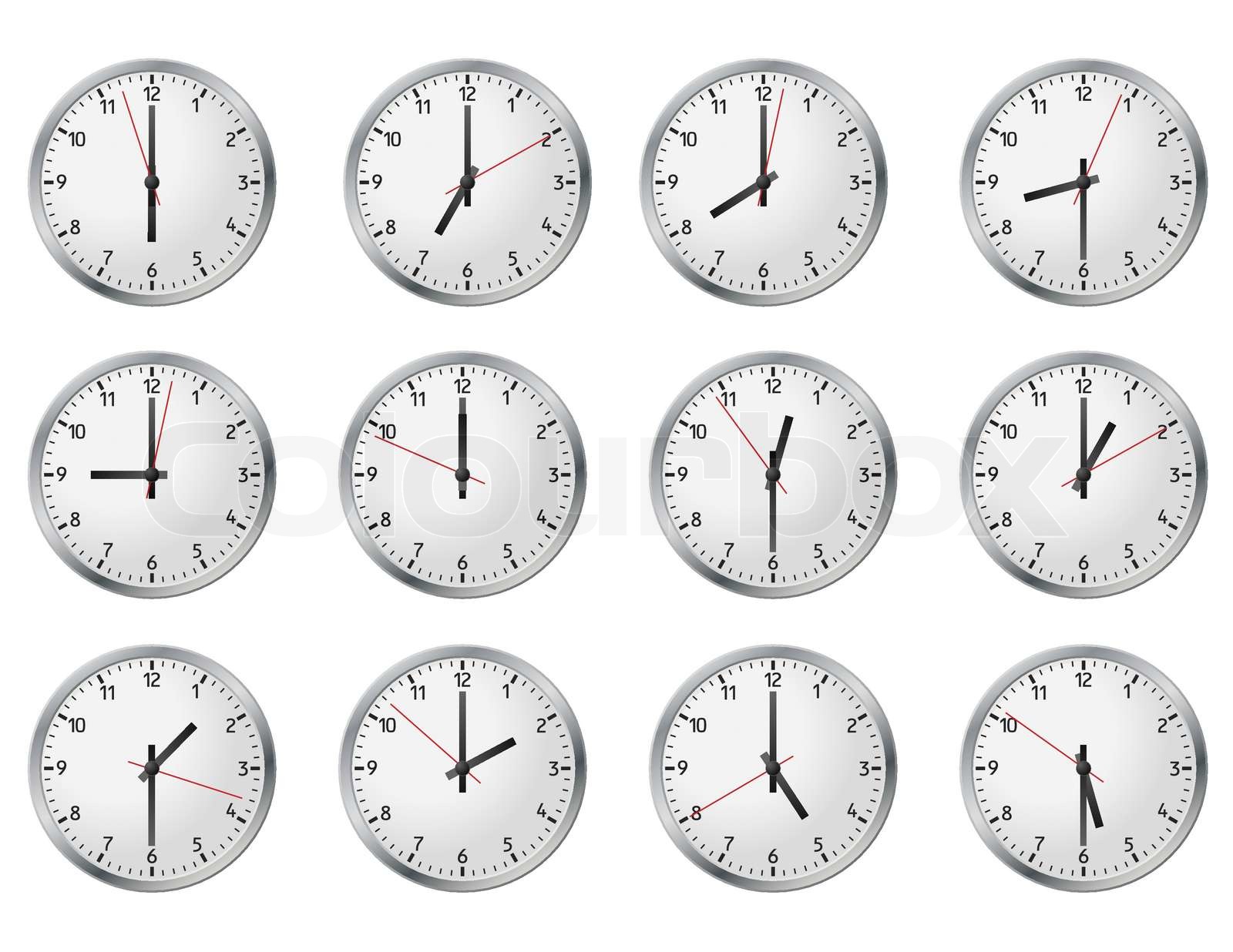 Satz von Whith Geschäft Uhrzeit | Stock-Vektor | Colourbox