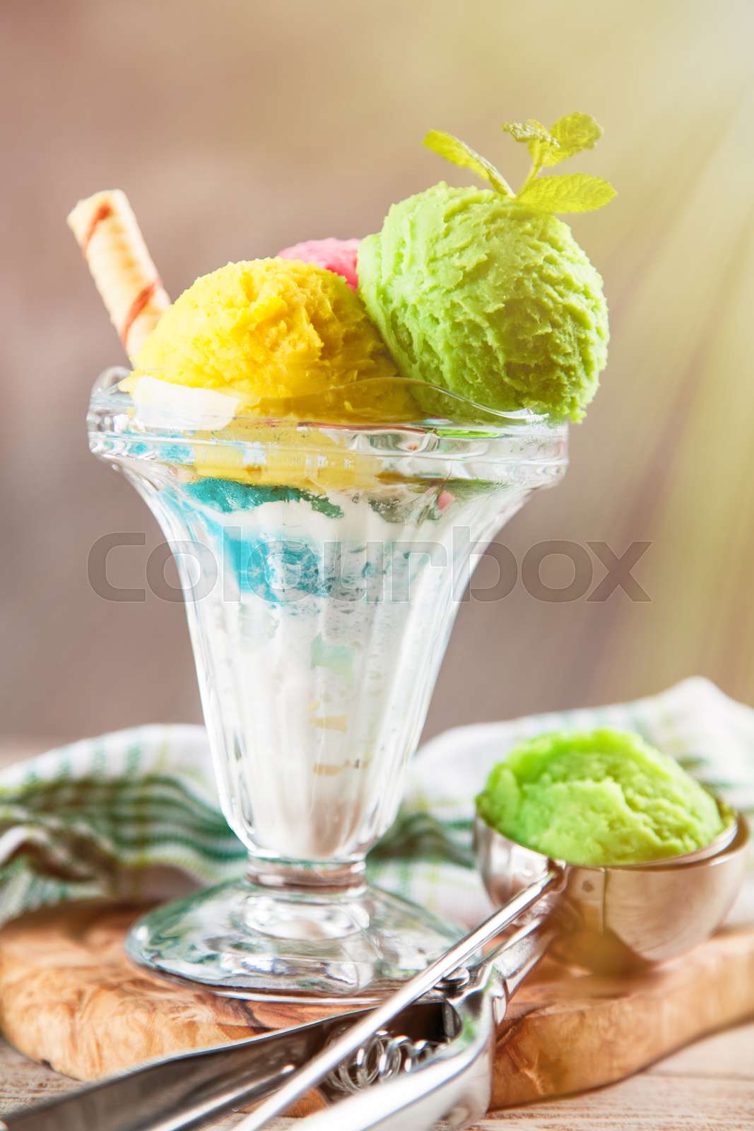 Ice cream vase Stock image Colourbox