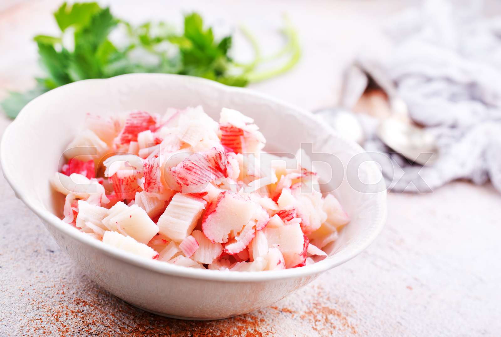 crab sticks Stock image Colourbox