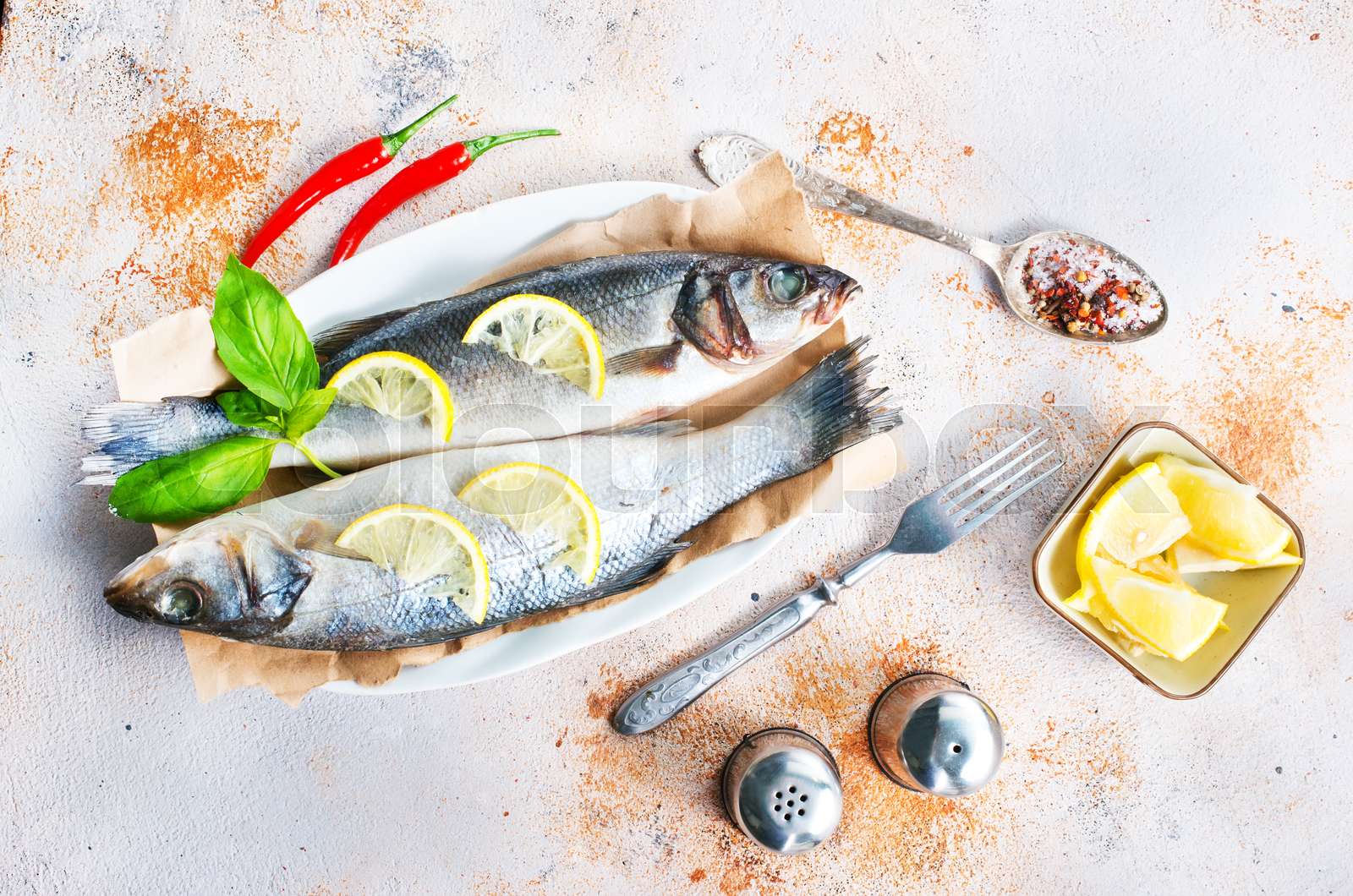 raw fish | Stock image | Colourbox