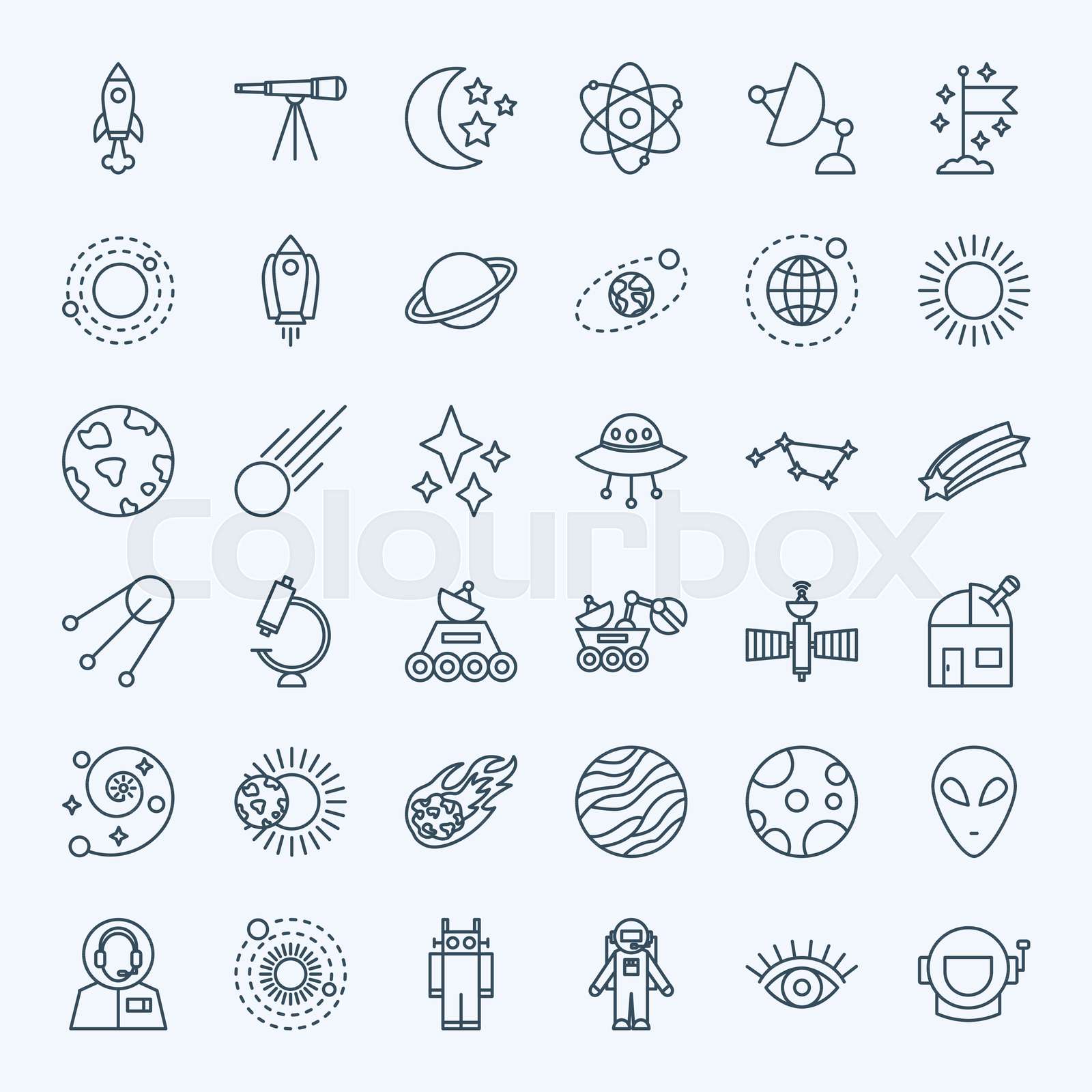 Line Space Icons | Stock vector | Colourbox