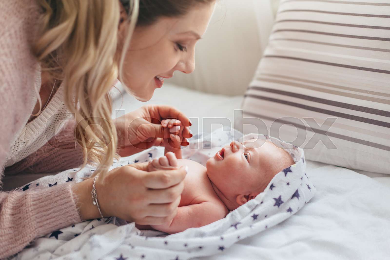 Mom with newborn baby | Stock image | Colourbox
