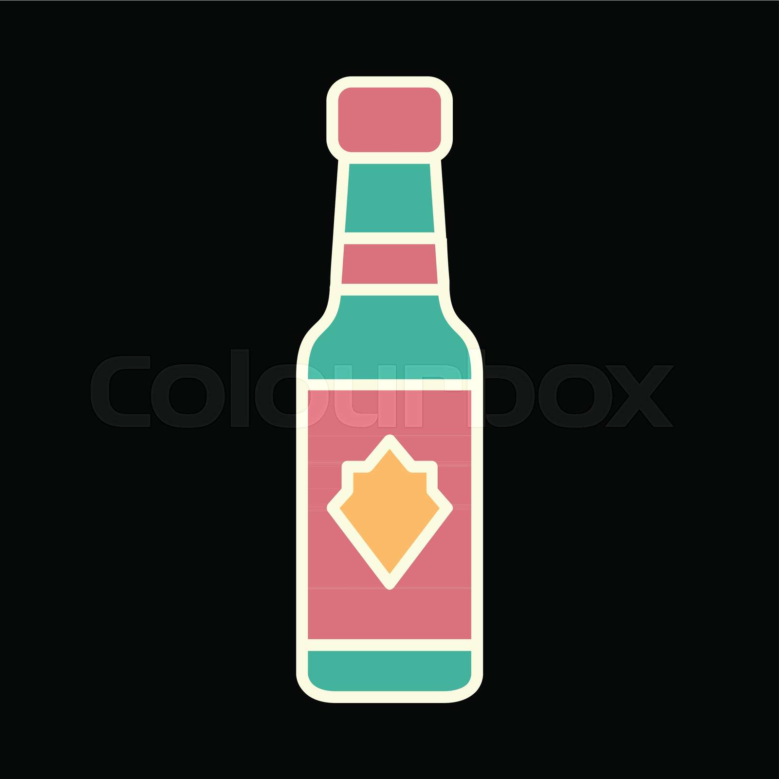 Vodka bottle icon, cartoon style Stock vector Colourbox