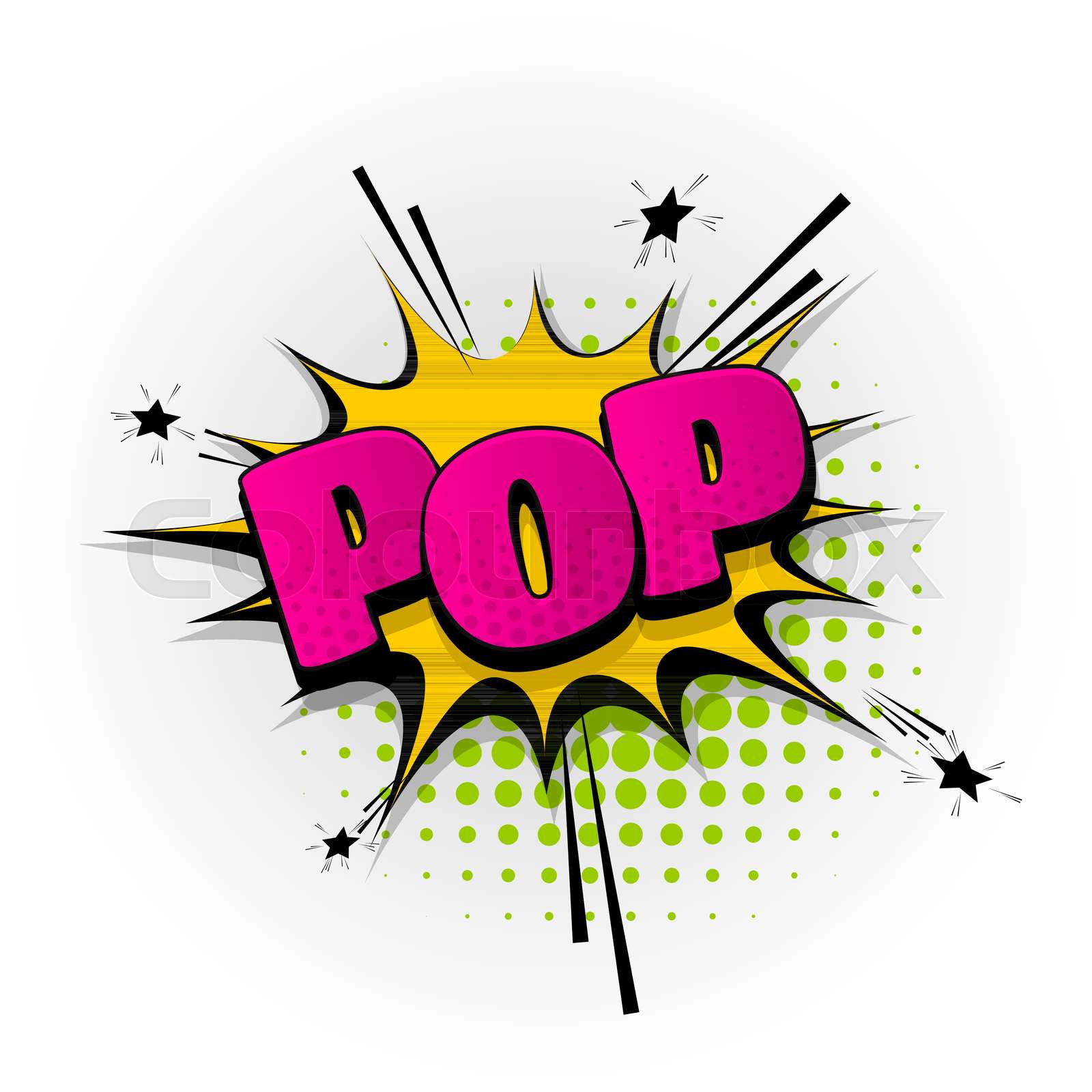 Pop Art Style Comic Book Text Pop Art Stock Vector Colourbox