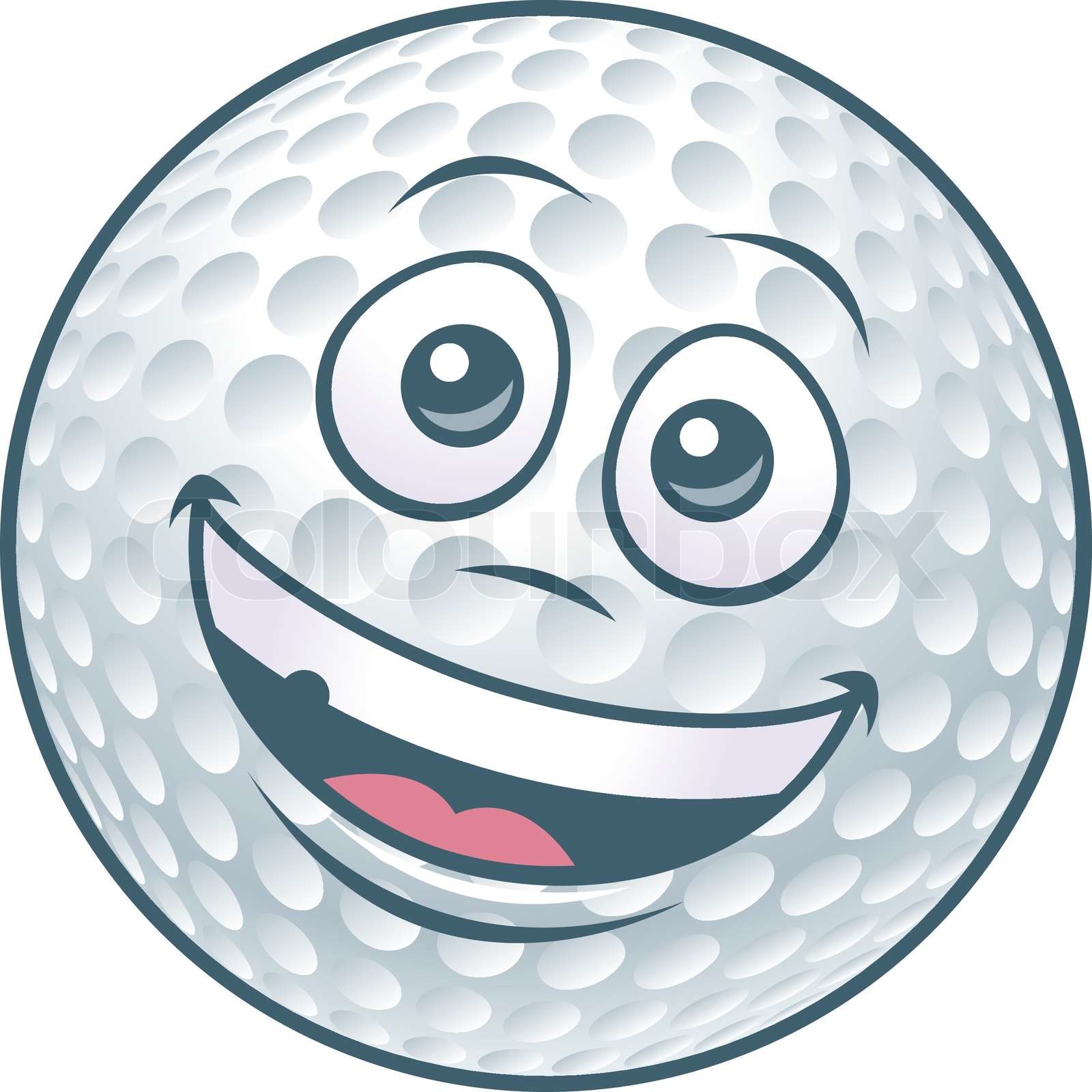 Cartoon Golf Ball Character | Stock vector | Colourbox