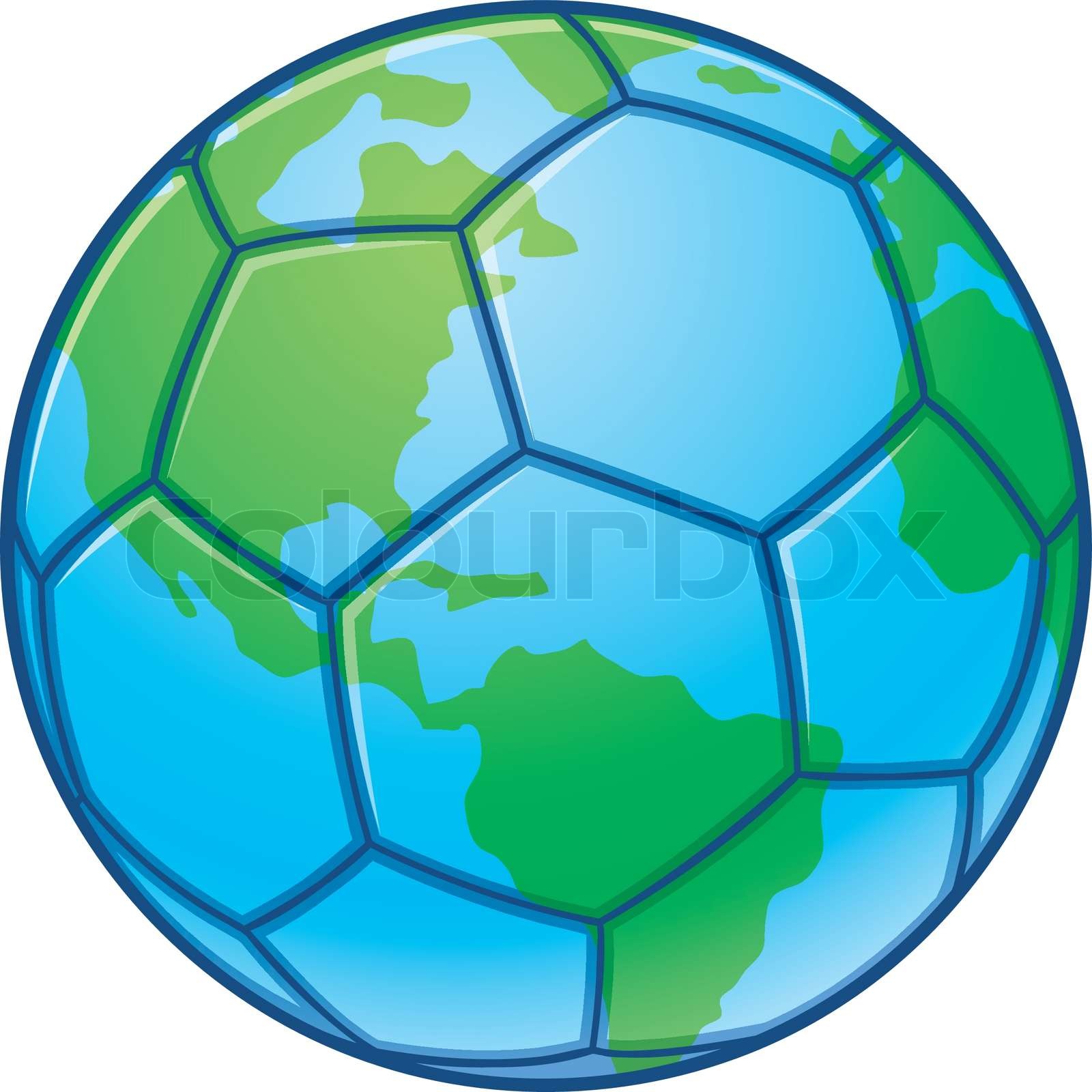 Earth World Cup Soccer Ball StockVektor Colourbox