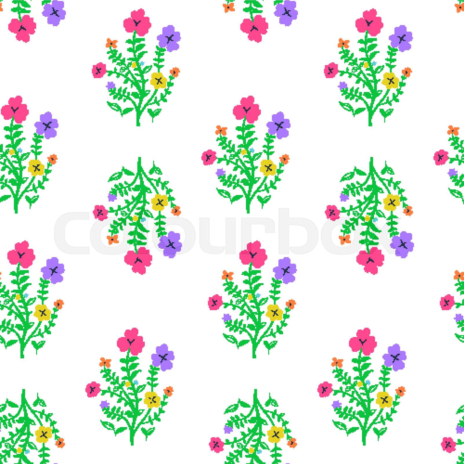 Loopable seamless floral pattern | Stock vector | Colourbox