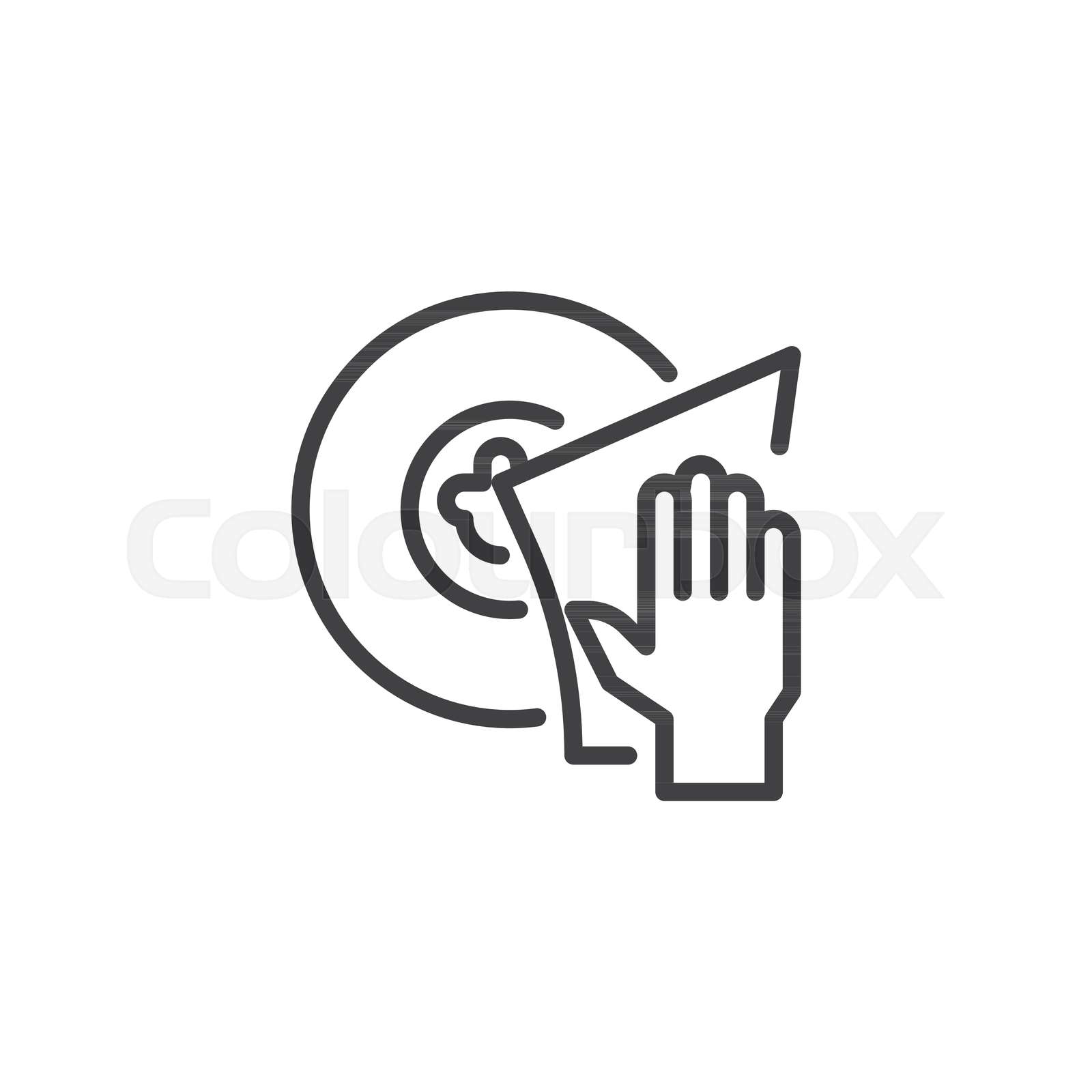 Hand washing dishes outline icon Stock vector Colourbox